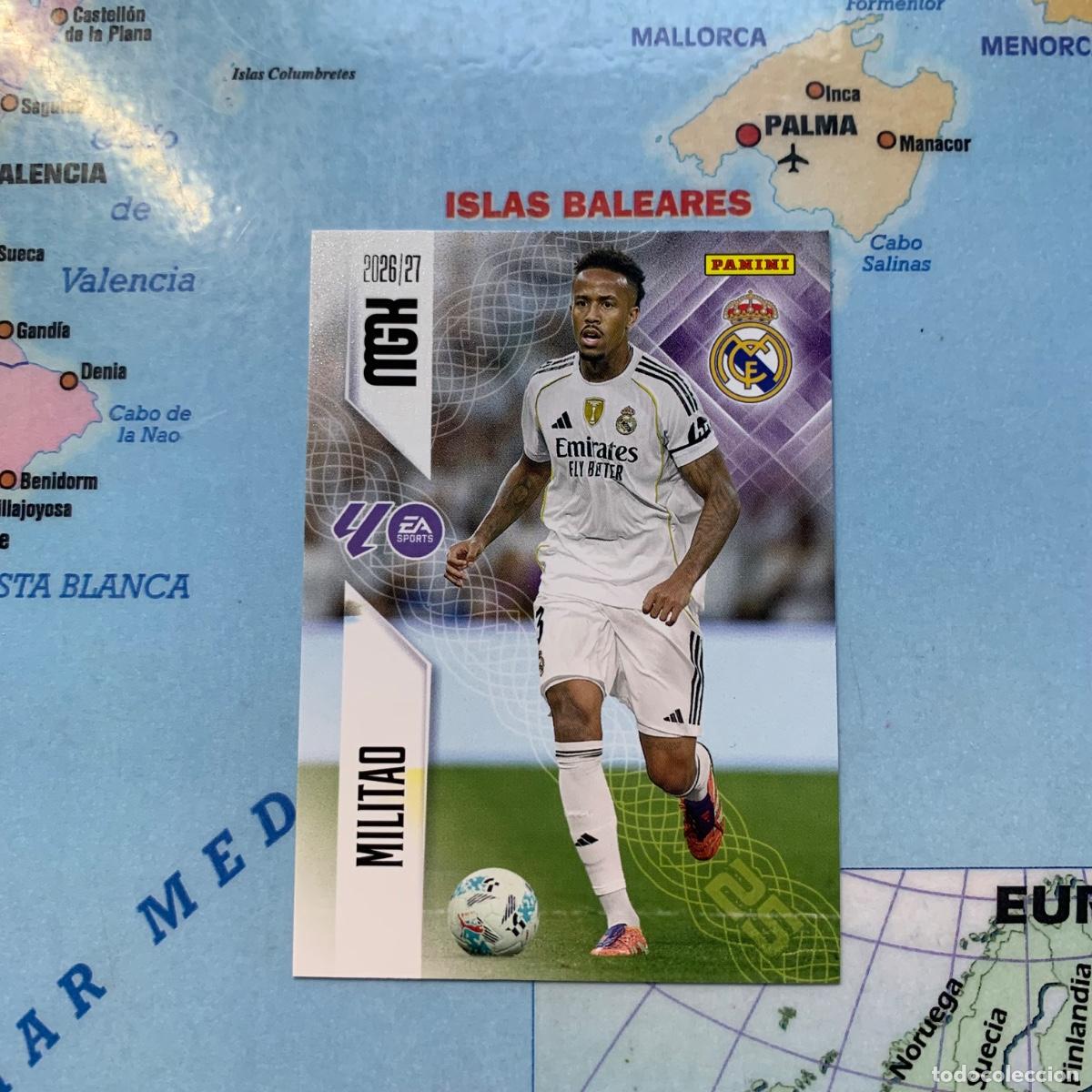 Cromos de f&uacute;tbol: Militao n&uacute;mero 221 del Real Madrid megacracks 26-27 2026-2027