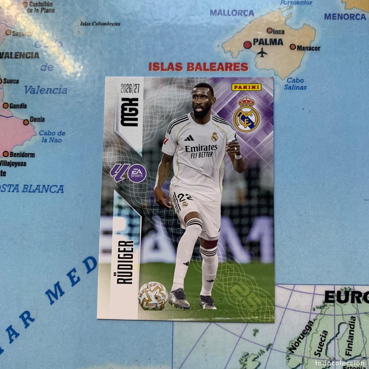 Cromos de f&uacute;tbol: Rudiger n&uacute;mero 223 del Real Madrid megacracks 26-27 2026-2027