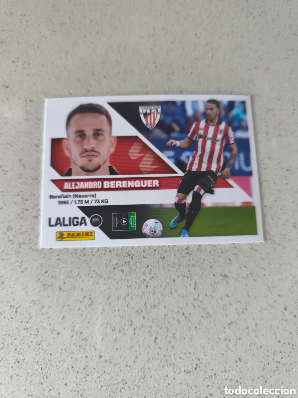 Cromos de f&uacute;tbol: CROMO NUMERO 16 BERENGUER ATHLETIC CLUB DE BILBAO. LIGA ESTE 26/27. PANINI.