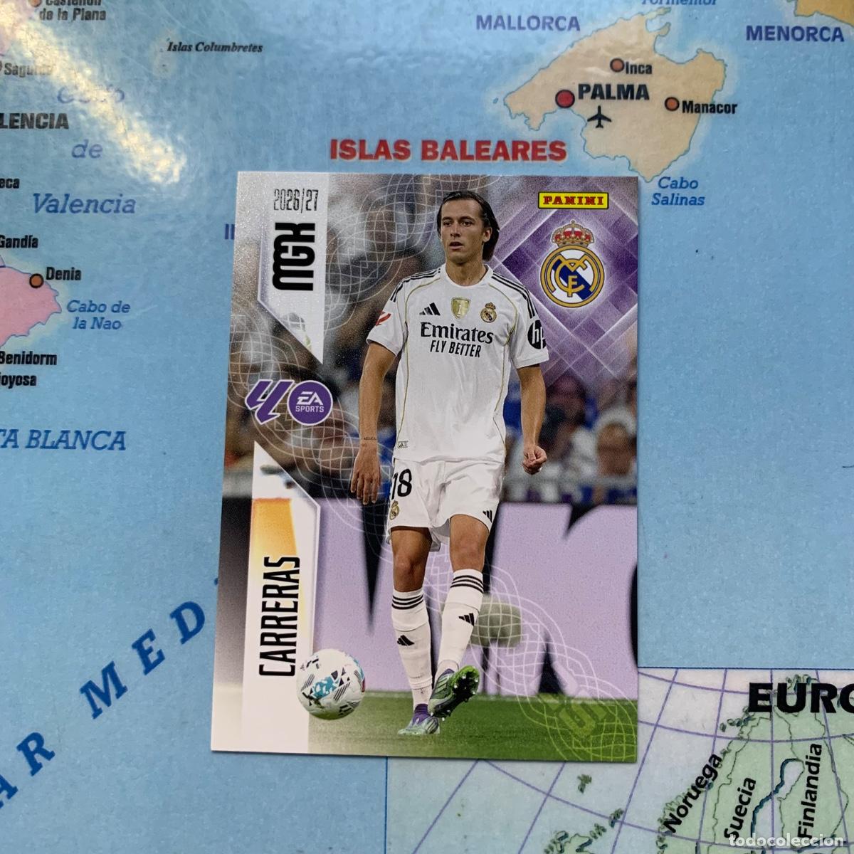 Cromos de f&uacute;tbol: Carreras n&uacute;mero 224 del Real Madrid megacracks 26-27 2026-2027