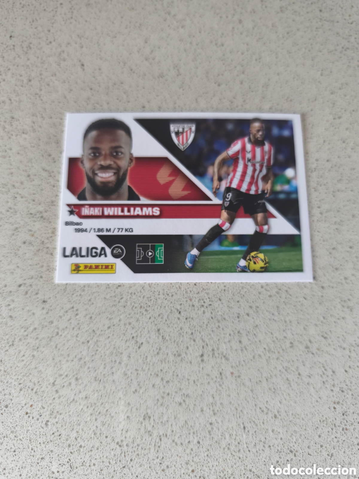 Cromos de f&uacute;tbol: CROMO NUMERO 19 I&Ntilde;AKI WILLIAMS ATHLETIC CLUB DE BILBAO. LIGA ESTE 26/27. PANINI.