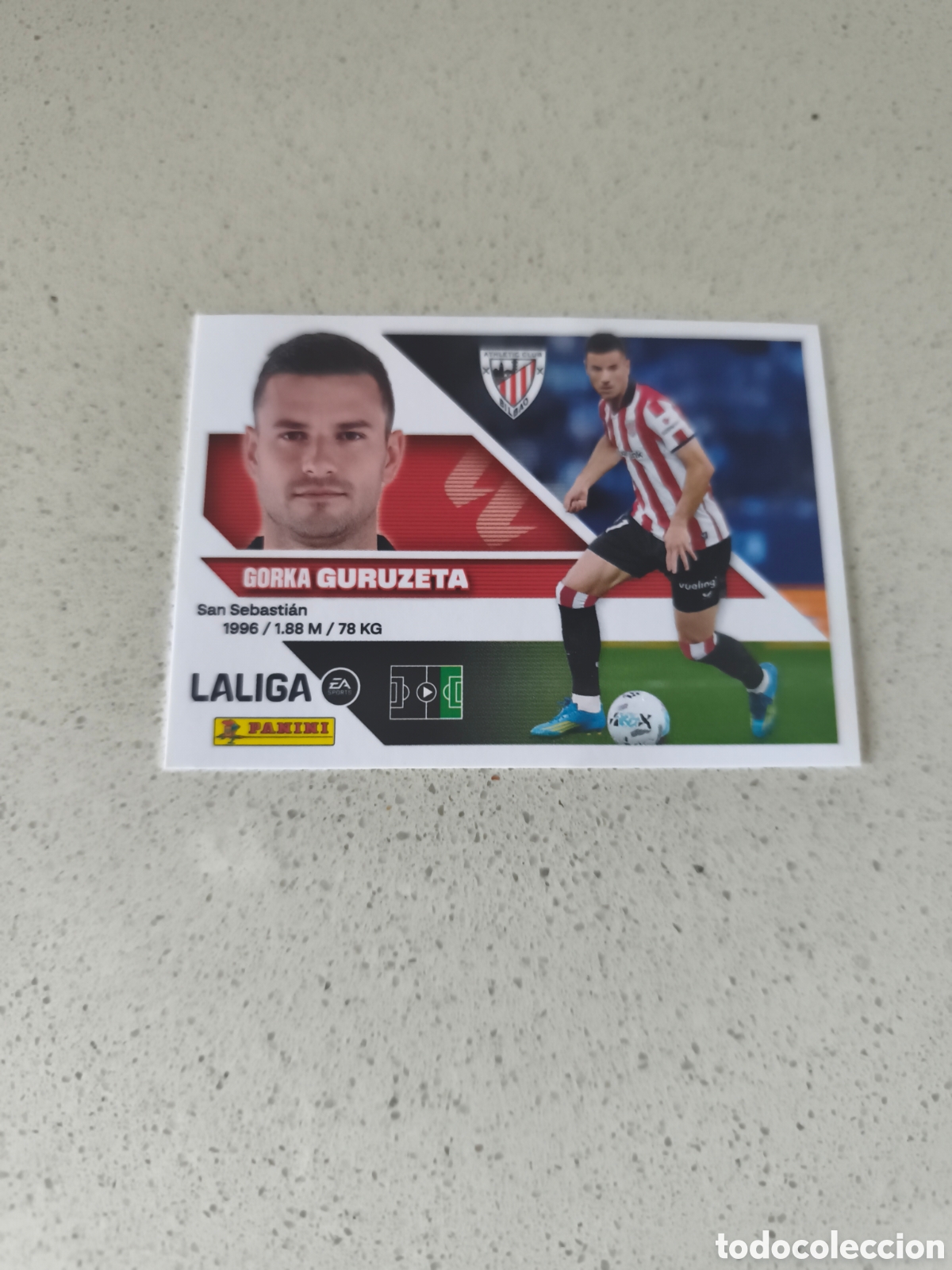 Cromos de f&uacute;tbol: CROMO NUMERO 20 GURUZETA ATHLETIC CLUB DE BILBAO. LIGA ESTE 26/27. PANINI.