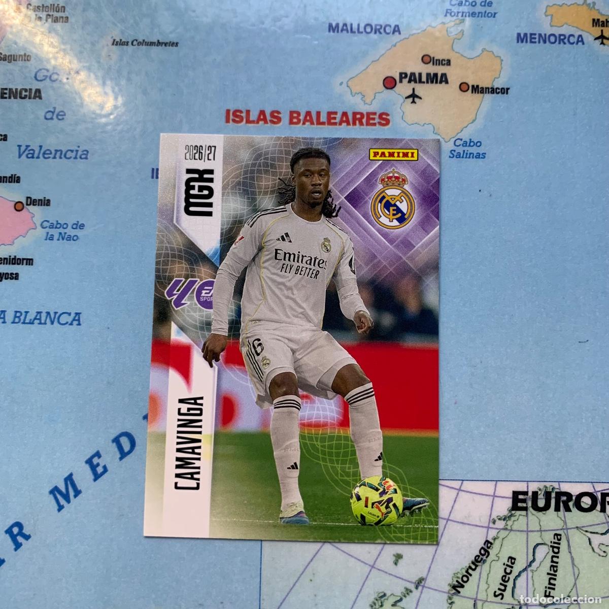 Cromos de f&uacute;tbol: Camavinga n&uacute;mero 227 del Real Madrid megacracks 26-27 2026-2027