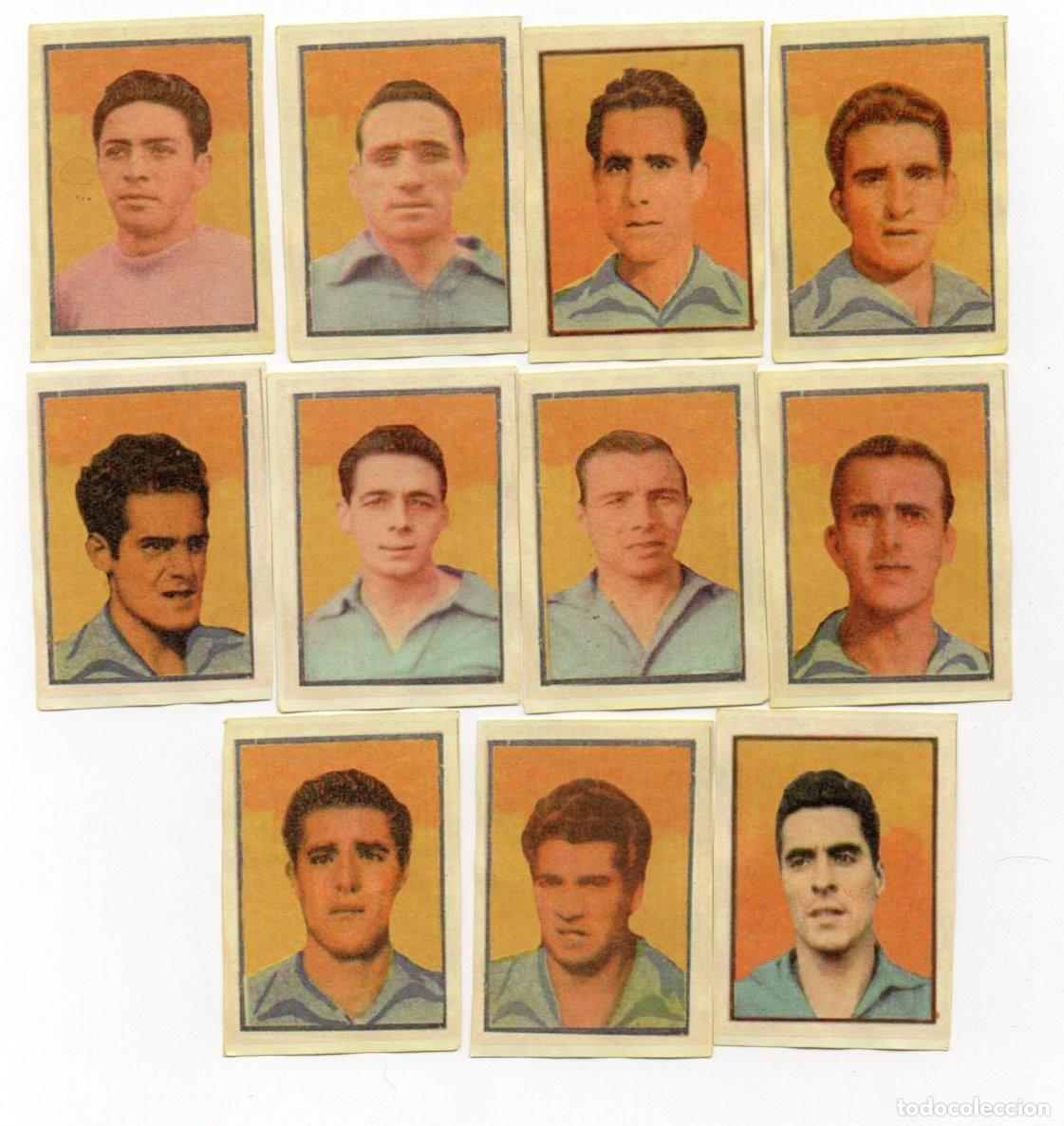 Cromos de f&uacute;tbol: CELTA DE VIGO 1953, DE CHOCOLATES, CIMA.