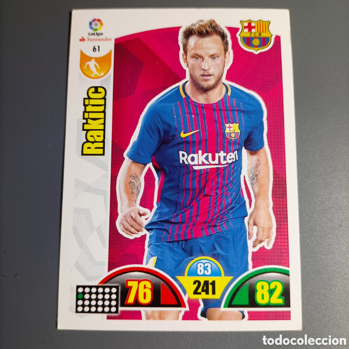 Cromos de f&uacute;tbol: ADRENALYN. LIGA 2017-2018 (FC BARCELONA) №61 RAKITIC
