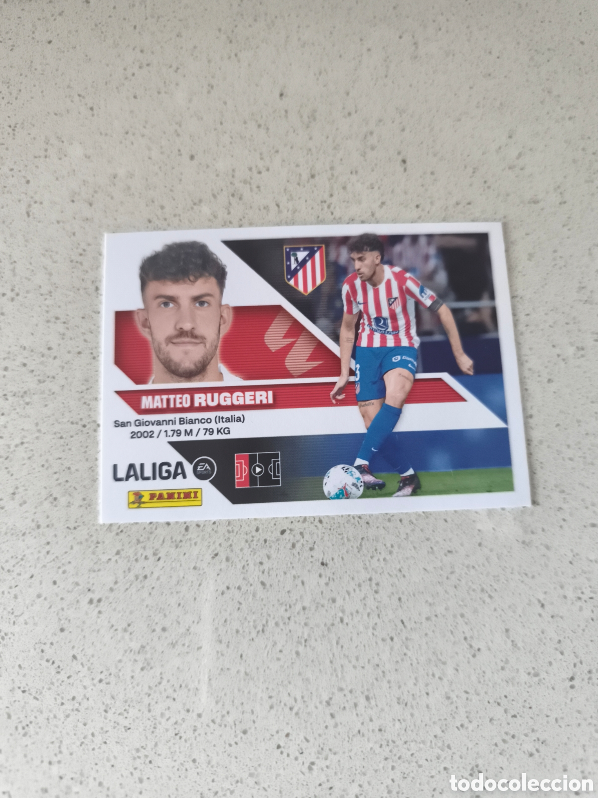 Cromos de f&uacute;tbol: CROMO NUMERO 10 RUGGERI ATLETICO DE MADRID. LIGA ESTE 26/27. PANINI.