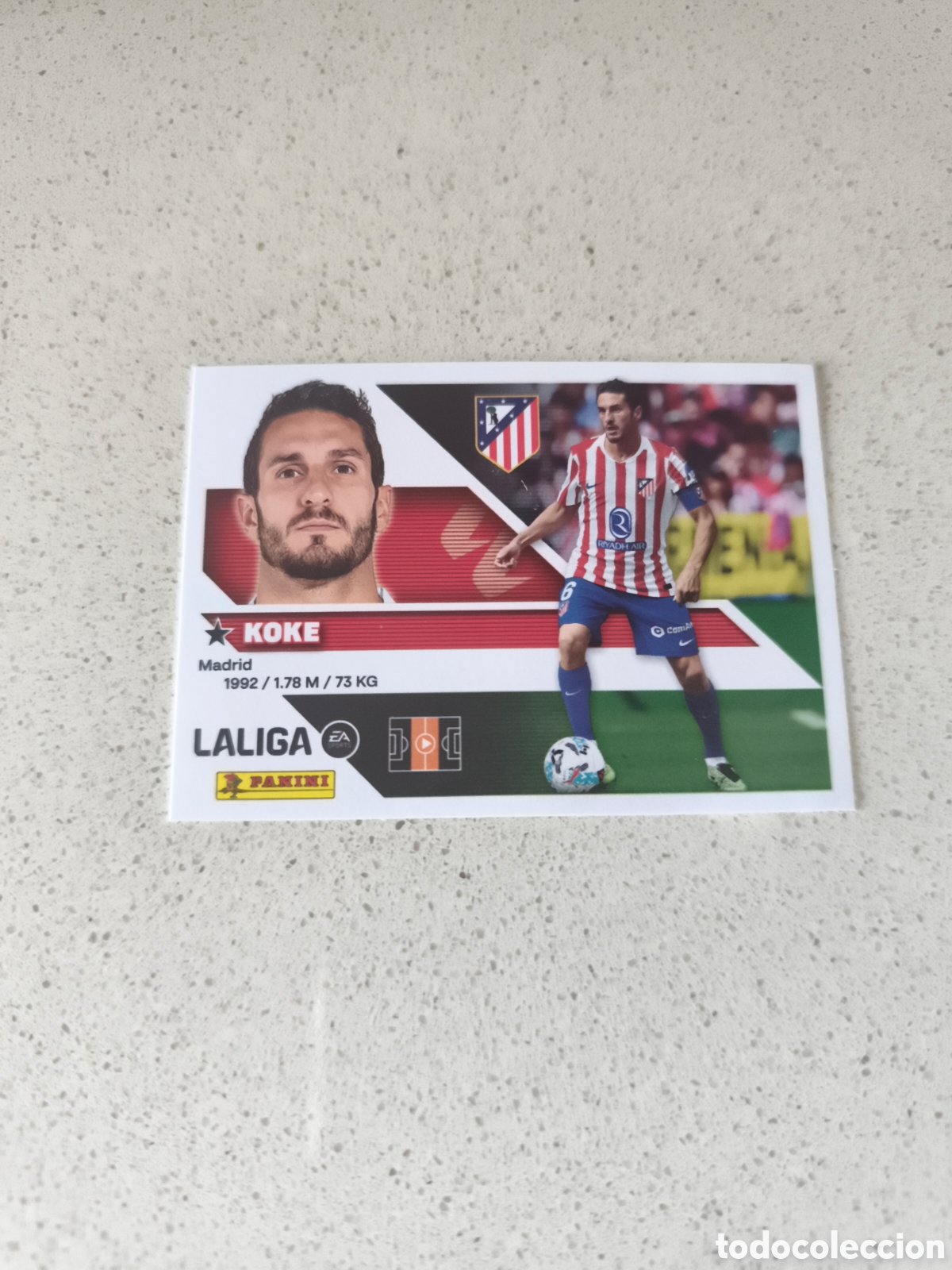 Cromos de f&uacute;tbol: CROMO NUMERO 11 KOKE ATLETICO DE MADRID. LIGA ESTE 26/27. PANINI.