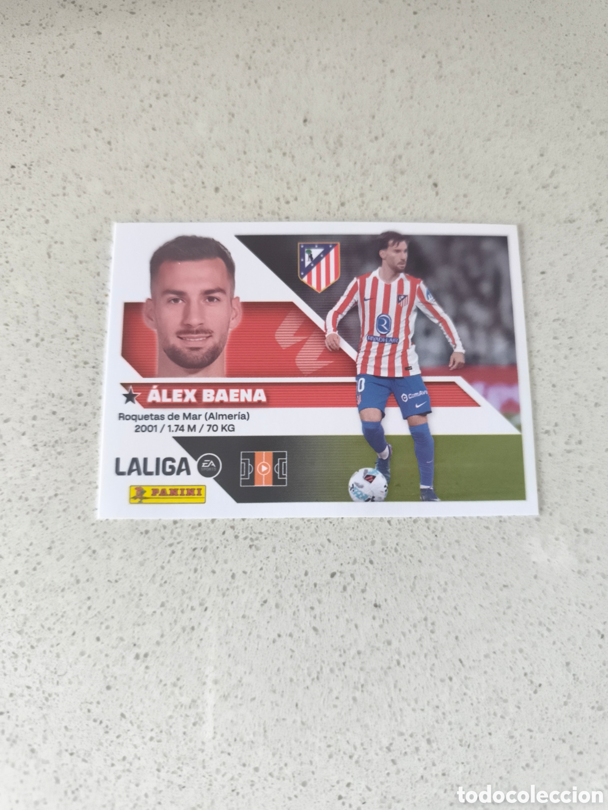 Cromos de f&uacute;tbol: CROMO NUMERO 15 ALEX BAENA ATLETICO DE MADRID. LIGA ESTE 26/27. PANINI.