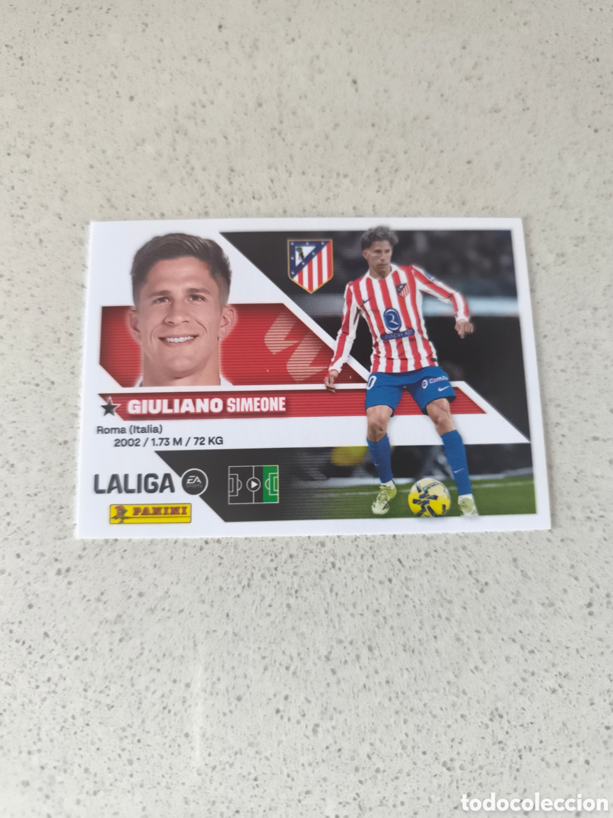 Cromos de f&uacute;tbol: CROMO NUMERO 17 GIULIANO ATLETICO DE MADRID. LIGA ESTE 26/27. PANINI.