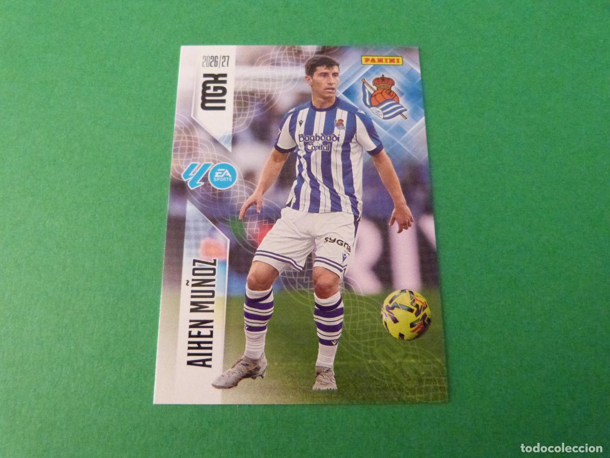 Cromos de f&uacute;tbol: TRADING CARD FUTBOL AIHEN MU&Ntilde;OZ REAL SOCIEDAD N&ordm; 314 LIGA MEGACRACKS 2026-2027/26-27 PANINI