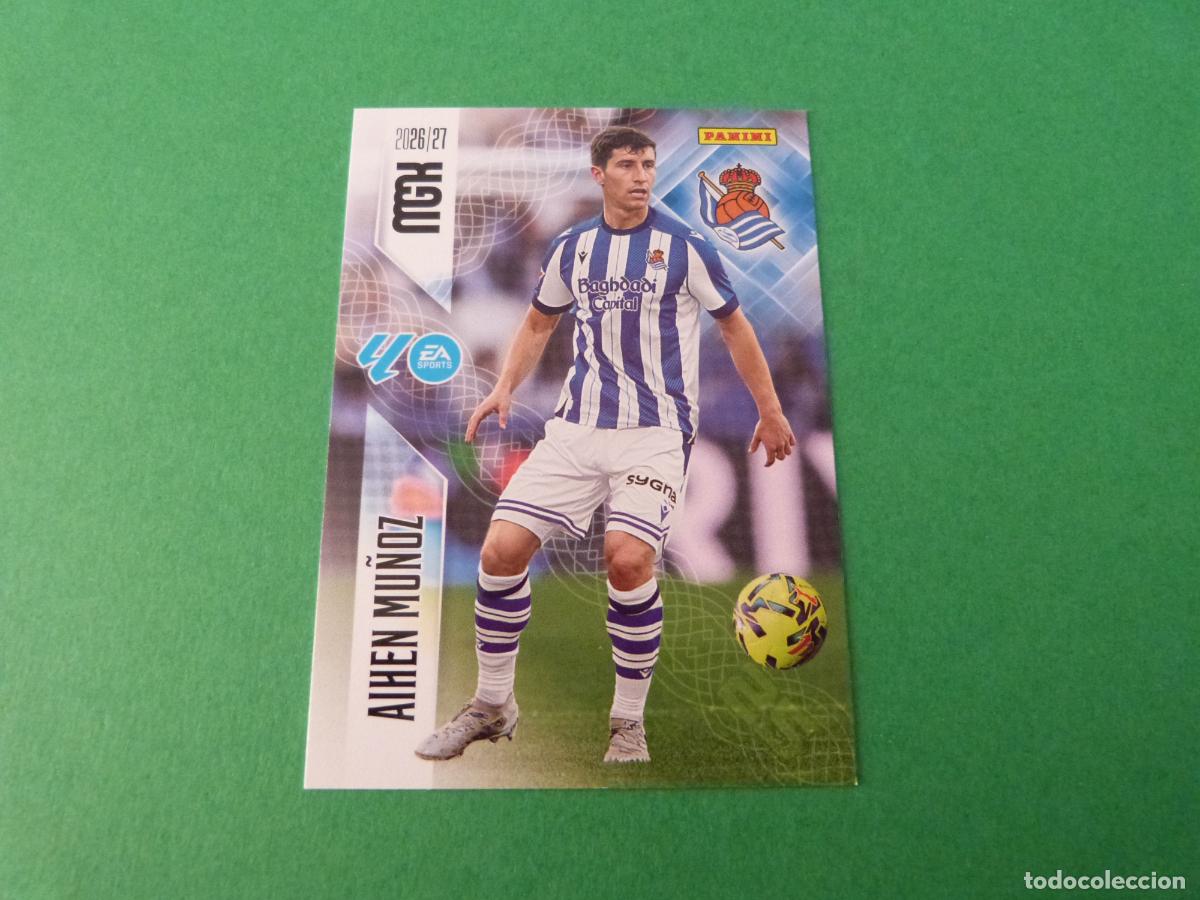 Cromos de f&uacute;tbol: TRADING CARD FUTBOL AIHEN MU&Ntilde;OZ REAL SOCIEDAD N&ordm; 314 LIGA MEGACRACKS 2026-2027/26-27 PANINI