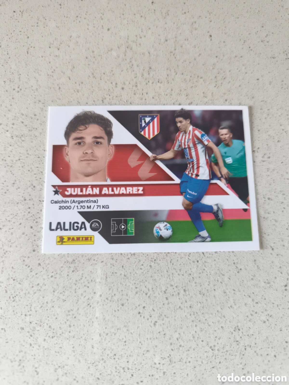 Cromos de f&uacute;tbol: CROMO NUMERO 20 JULI&Aacute;N ALVAREZ ATLETICO DE MADRID. LIGA ESTE 26/27. PANINI.