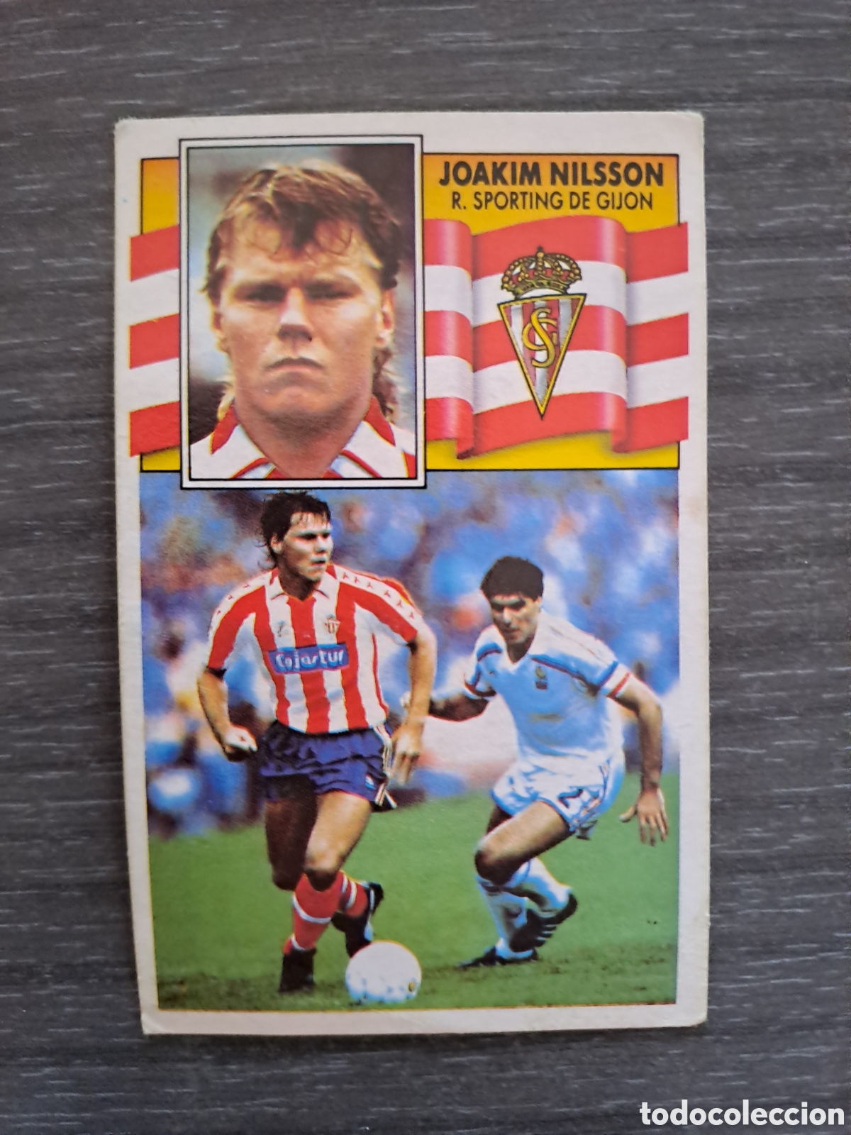 Football Stickers: JOAKIM NILSSON &mdash; SPORTING DE GIJ&Oacute;N &mdash; LIGA 90-91 &mdash; EDICIONES ESTE