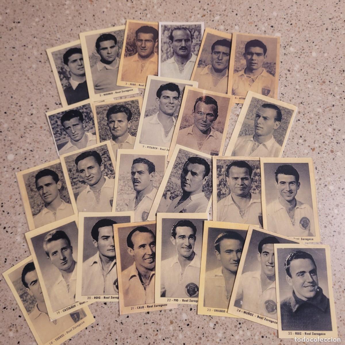 Cromos de f&uacute;tbol: REAL ZARAGOZA EQUIPO COMPLETO RUIZ ROMERO 1952. LEER COMENTARIOS
