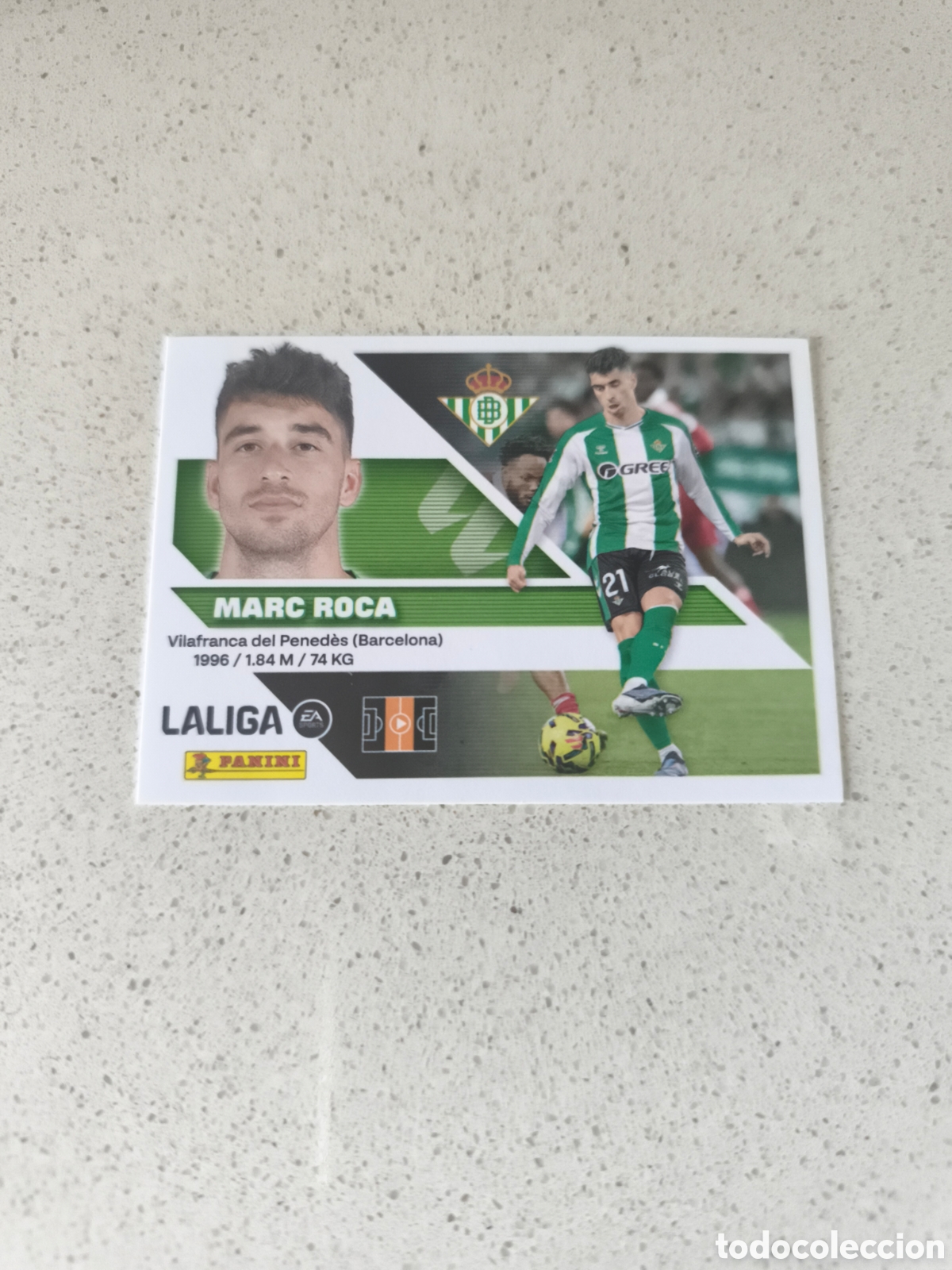Cromos de f&uacute;tbol: CROMO NUMERO 10 MARC ROCA REAL BETIS. LIGA ESTE 26/27. PANINI.