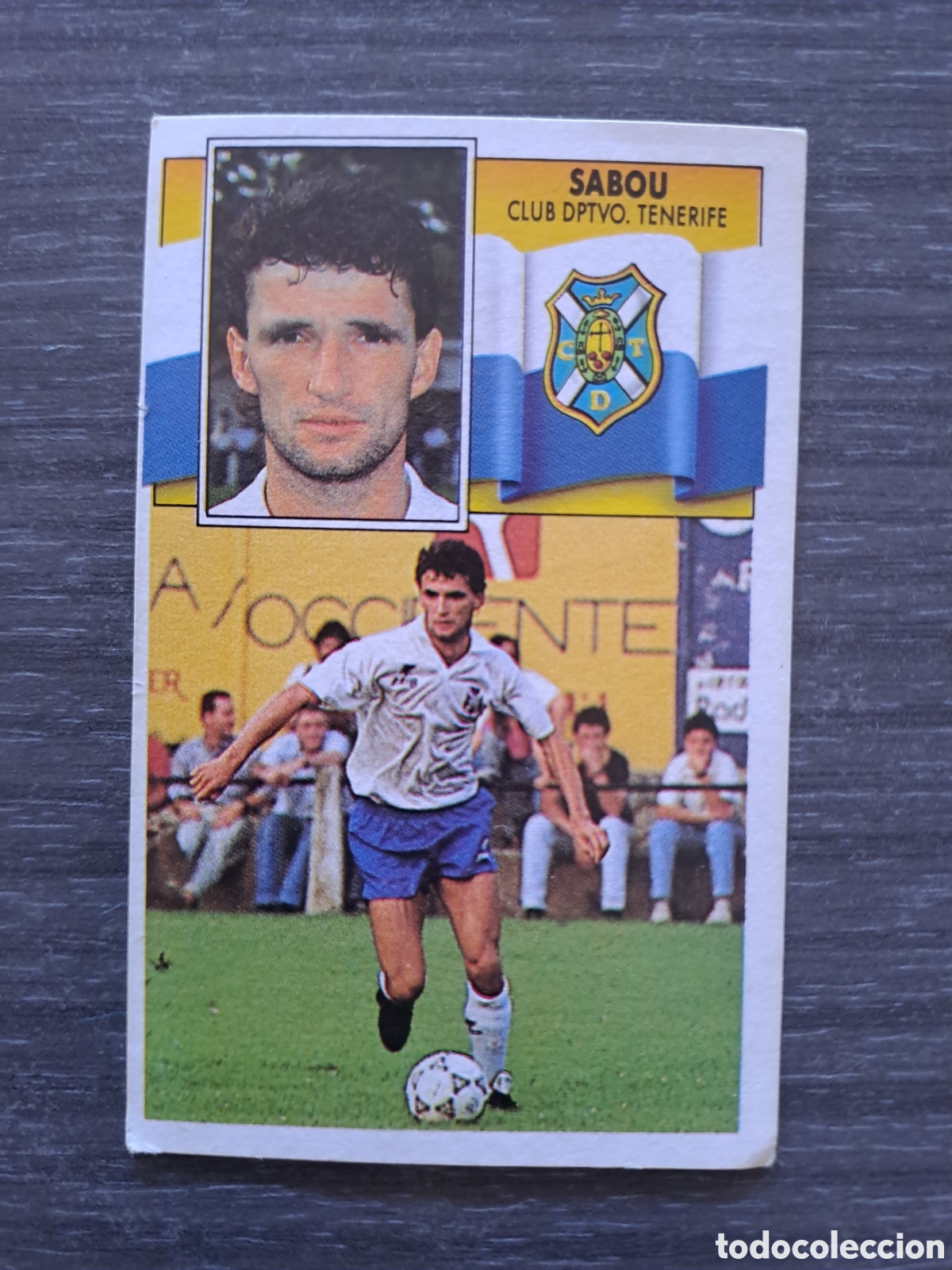 Cartes &agrave; collectionner de Football: SABOU &mdash; CD TENERIFE &mdash; LIGA 90-91 &mdash; EDICIONES ESTE