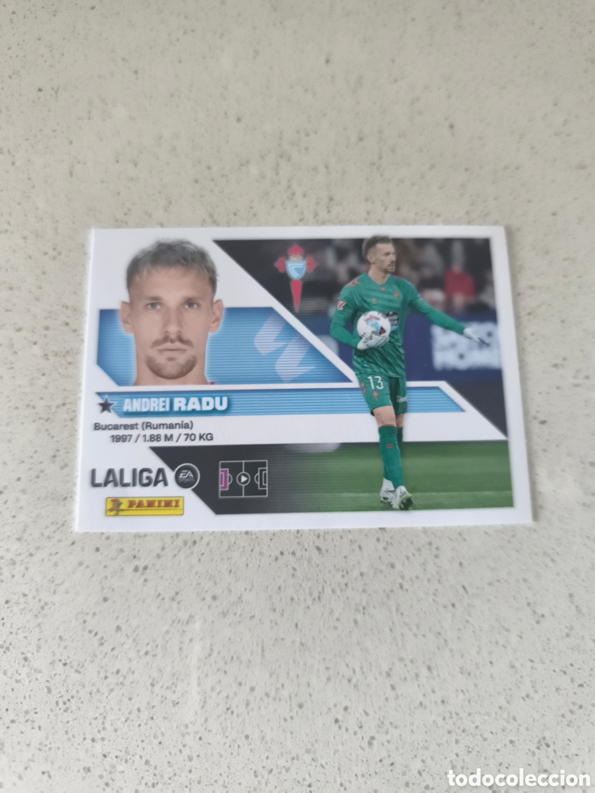 Cromos de f&uacute;tbol: CROMO NUMERO 3 RADU CELTA DE VIGO. LIGA ESTE 26/27. PANINI.