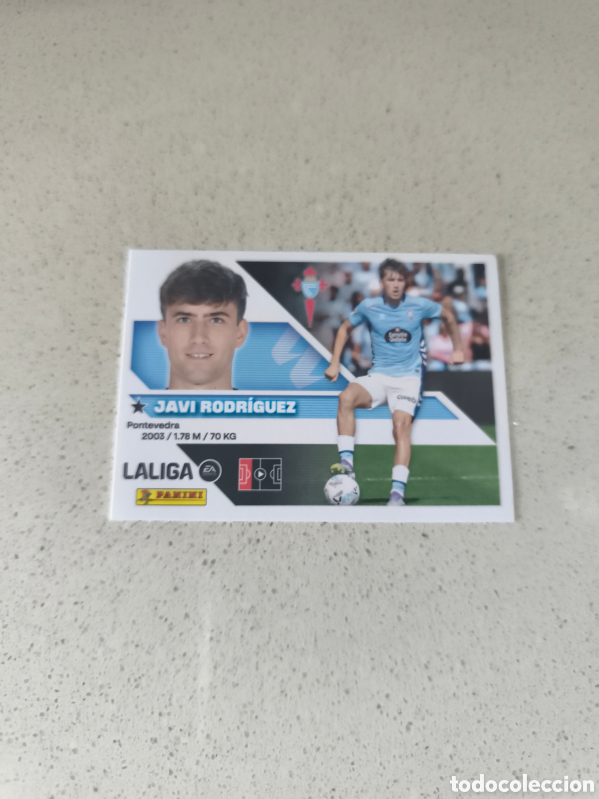 Cromos de f&uacute;tbol: CROMO NUMERO 7 JAVI RODRIGUEZ CELTA DE VIGO. LIGA ESTE 26/27. PANINI.