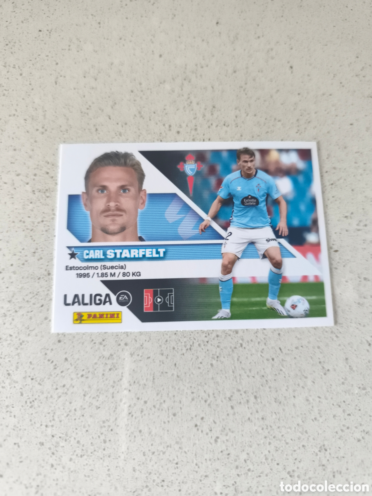 Cromos de f&uacute;tbol: CROMO NUMERO 8 STARFELT CELTA DE VIGO. LIGA ESTE 26/27. PANINI.