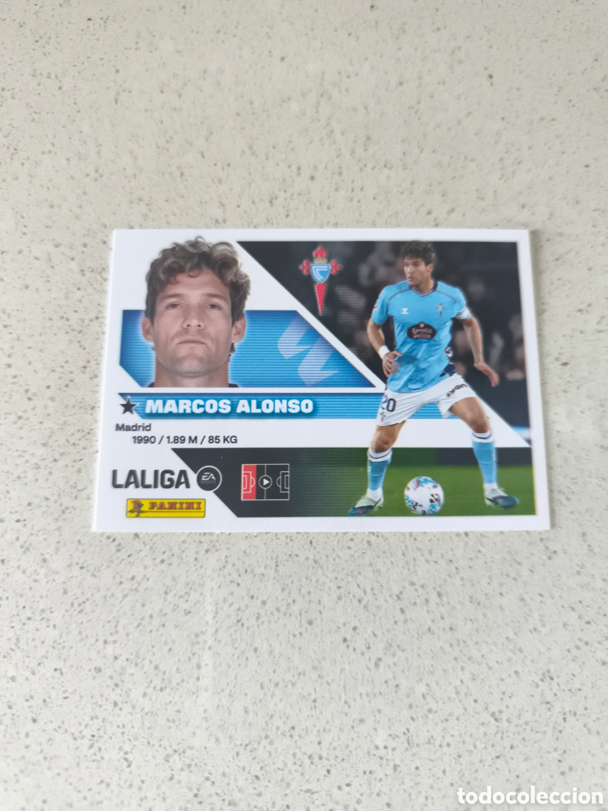 Cromos de f&uacute;tbol: CROMO NUMERO 9A MARCOS ALONSO CELTA DE VIGO. LIGA ESTE 26/27. PANINI.