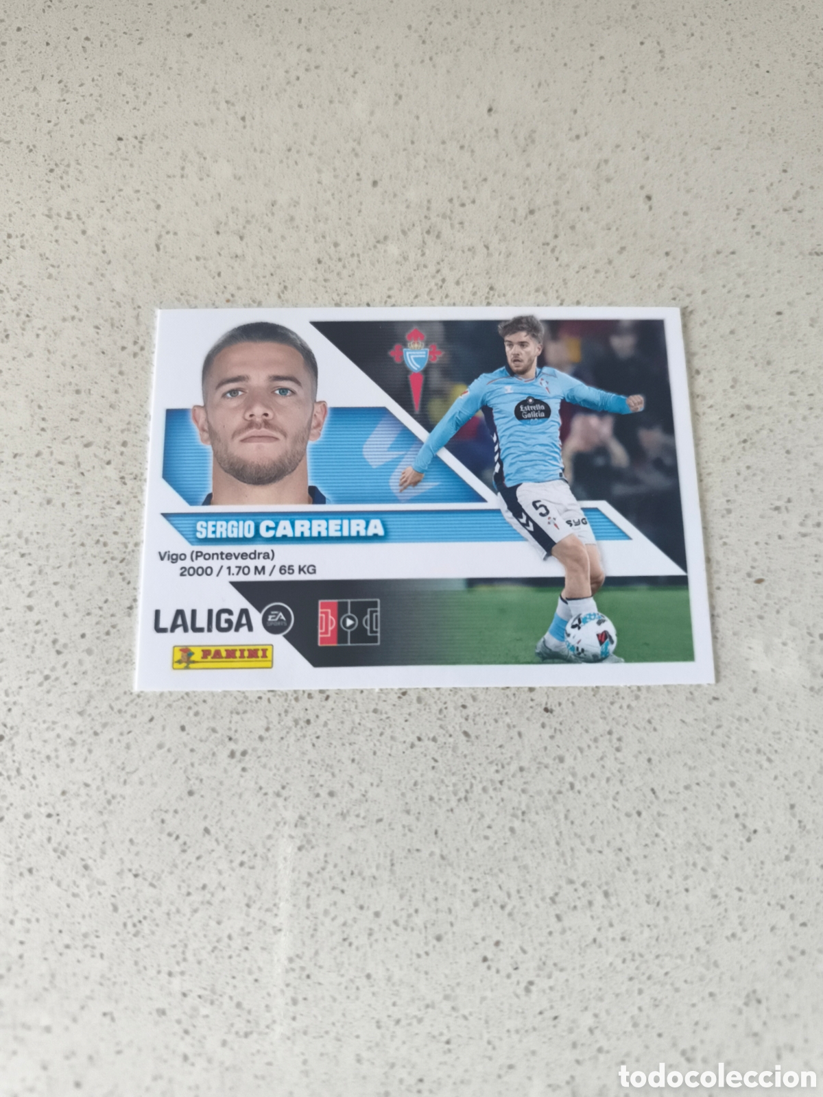 Cromos de f&uacute;tbol: CROMO NUMERO 10 CARREIRA CELTA DE VIGO. LIGA ESTE 26/27. PANINI.