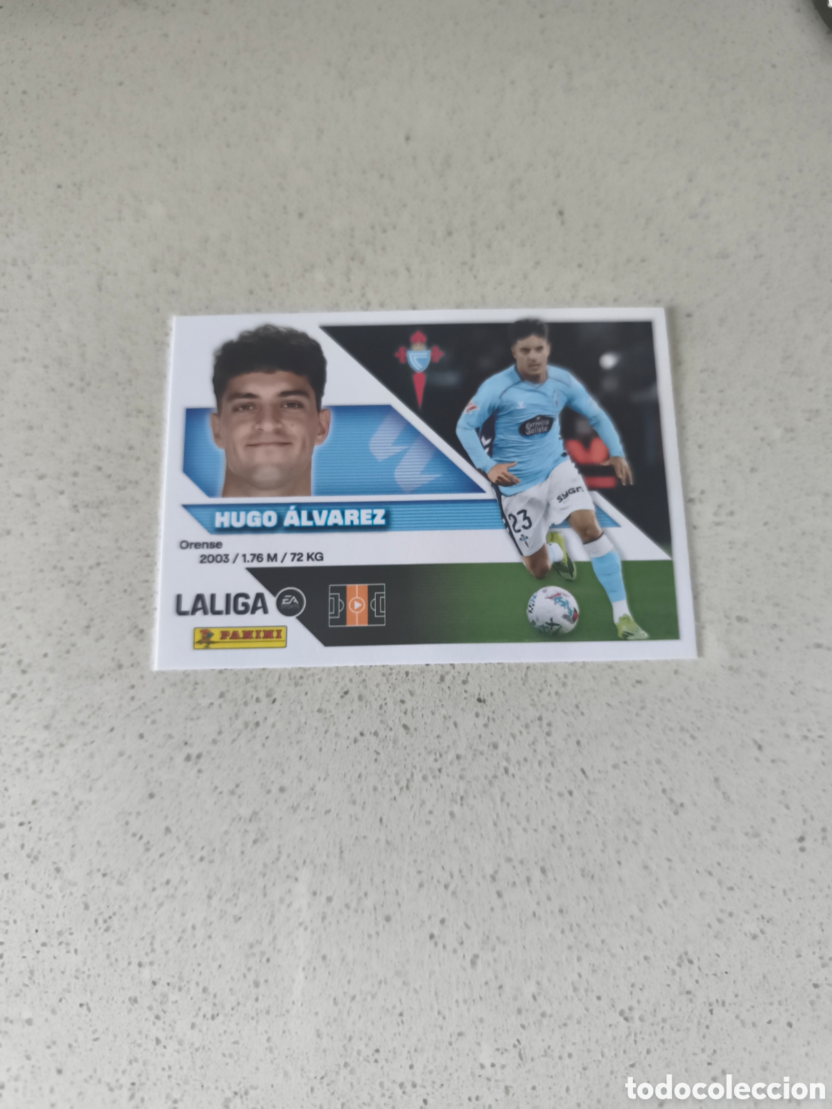 Fu&szlig;ball-Sticker: CROMO NUMERO 13 HUGO ALVAREZ CELTA DE VIGO. LIGA ESTE 26/27. PANINI.