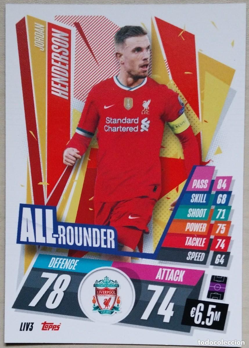 Football Stickers: LIV3 HENDERSON LIVERPOOL FC CHAMPIONS LEAGUE 20 21 FICHAS ALBUM TOPPS MATCH ATTAX 2020 2021