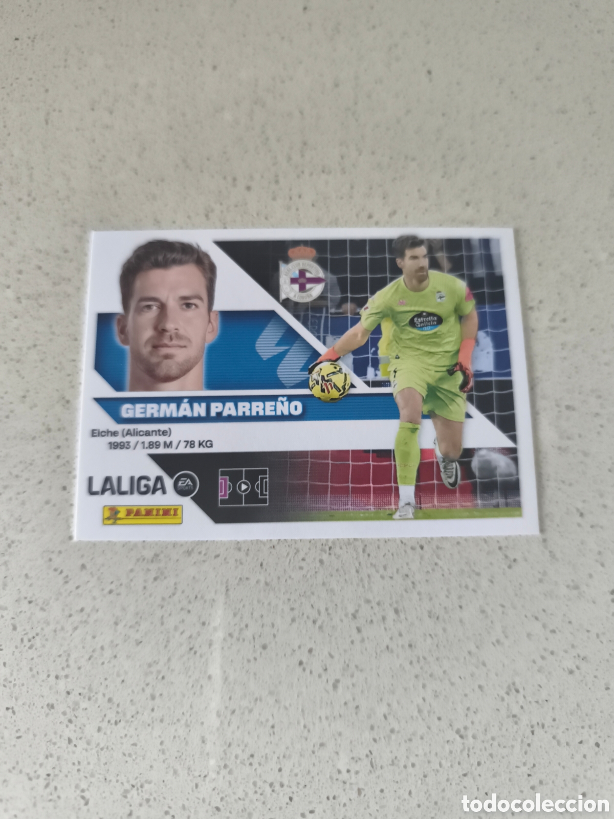 Cromos de f&uacute;tbol: CROMO NUMERO 4 GERM&Aacute;N PARRE&Ntilde;O DEPORTIVO DE LA CORU&Ntilde;A. LIGA ESTE 26/27. PANINI.