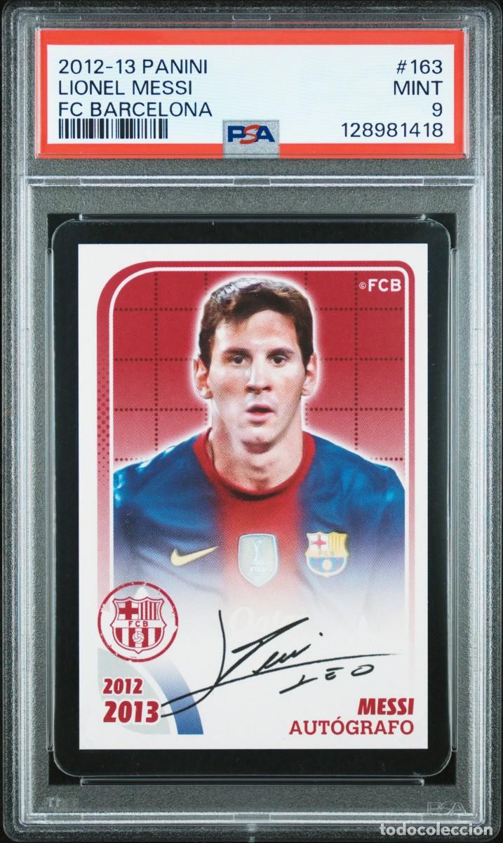 Cromos de Futebol: Messi #163 FC Barcelona Panini Autografo 2012 2013 PSA 9