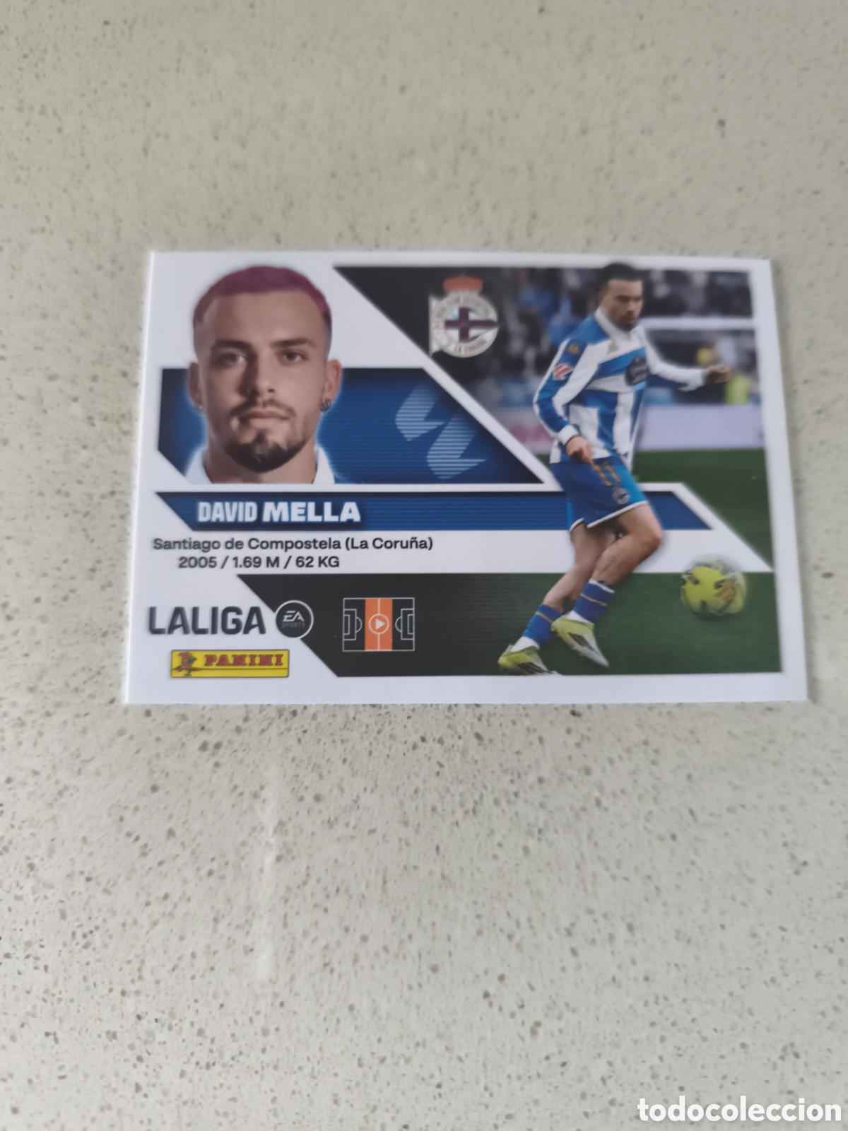 Cromos de f&uacute;tbol: CROMO NUMERO 16 MELLA DEPORTIVO DE LA CORU&Ntilde;A. LIGA ESTE 26/27. PANINI.