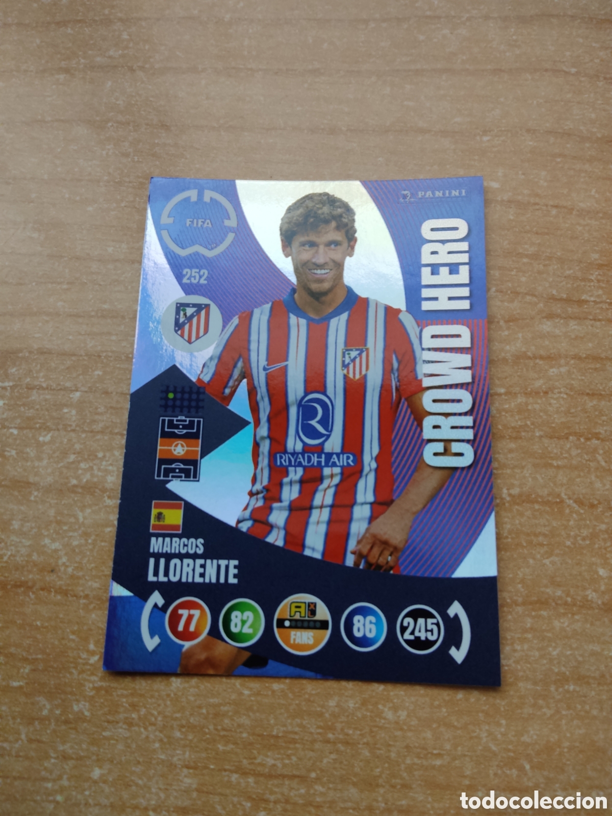 Cromos de f&uacute;tbol: 252 MARCOS LLORENTE ATLETICO MADRID CROWD HERO MUNDIAL DE CLUBES ADRENALYN 2025