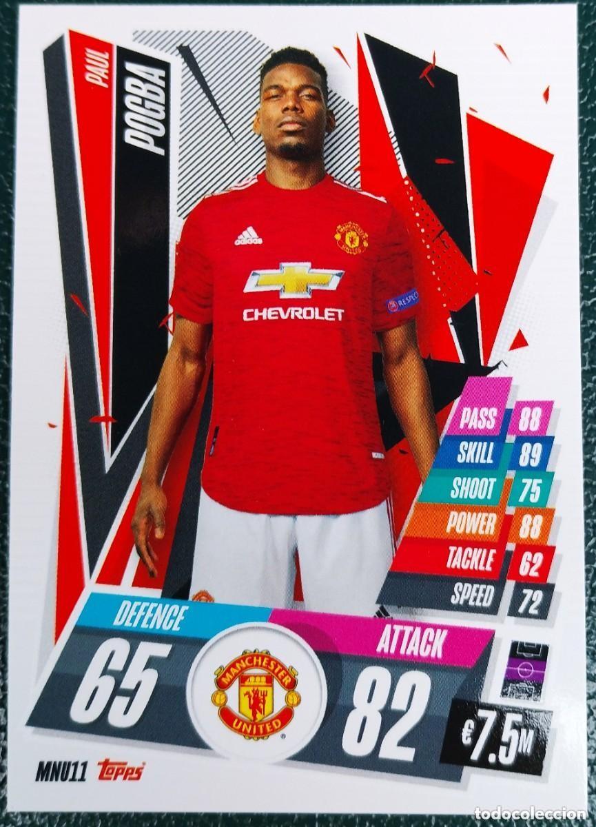 Cromos de f&uacute;tbol: MNU11 PAUL POGBA MANCHESTER UNITED CHAMPIONS LEAGUE 20 21 FICHAS ALBUM TOPPS MATCH ATTAX 2020 2021