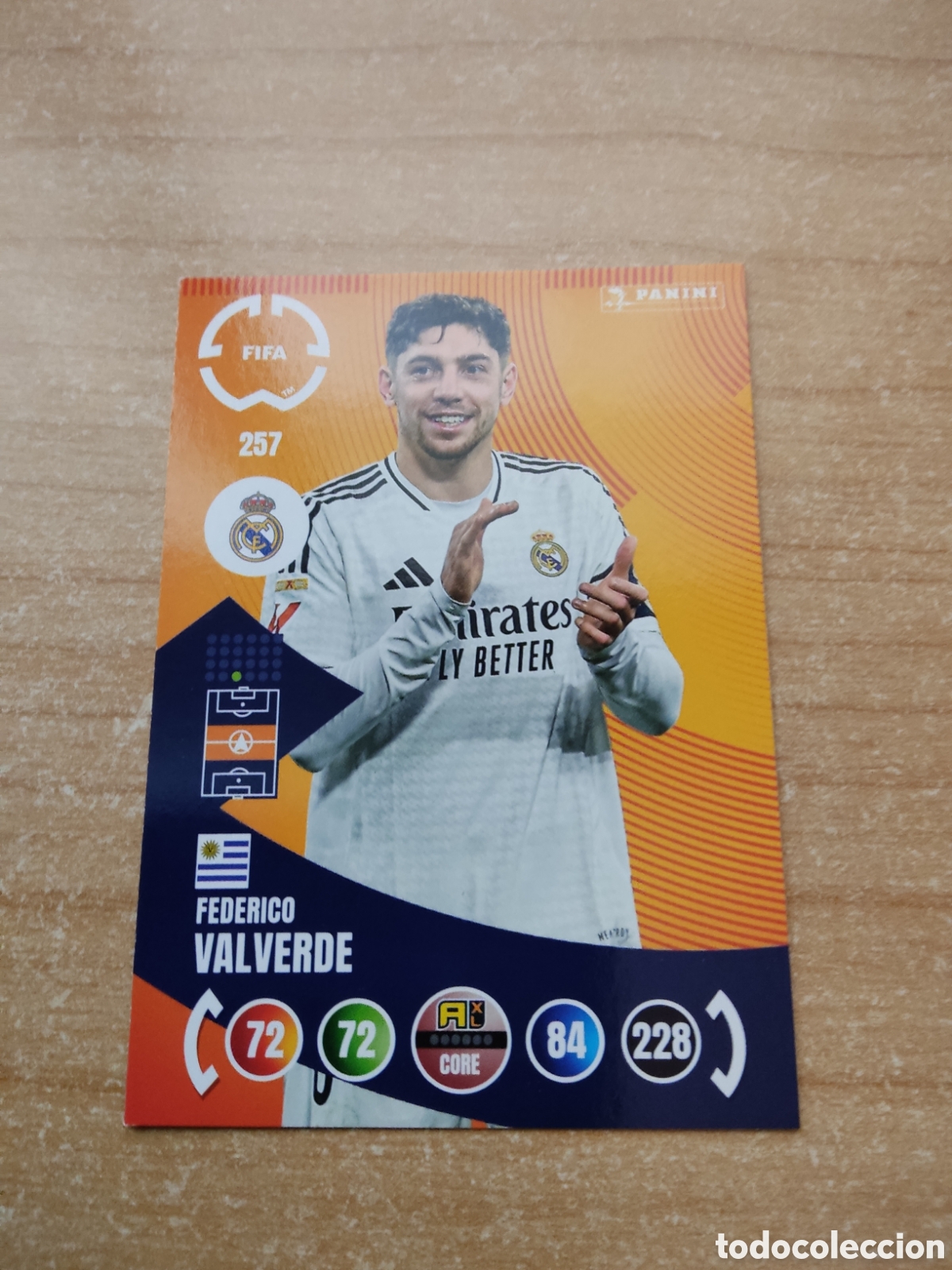 Cromos de f&uacute;tbol: 257 FEDE VALVERDE REAL MADRID MUNDIAL DE CLUBES ADRENALYN 2025