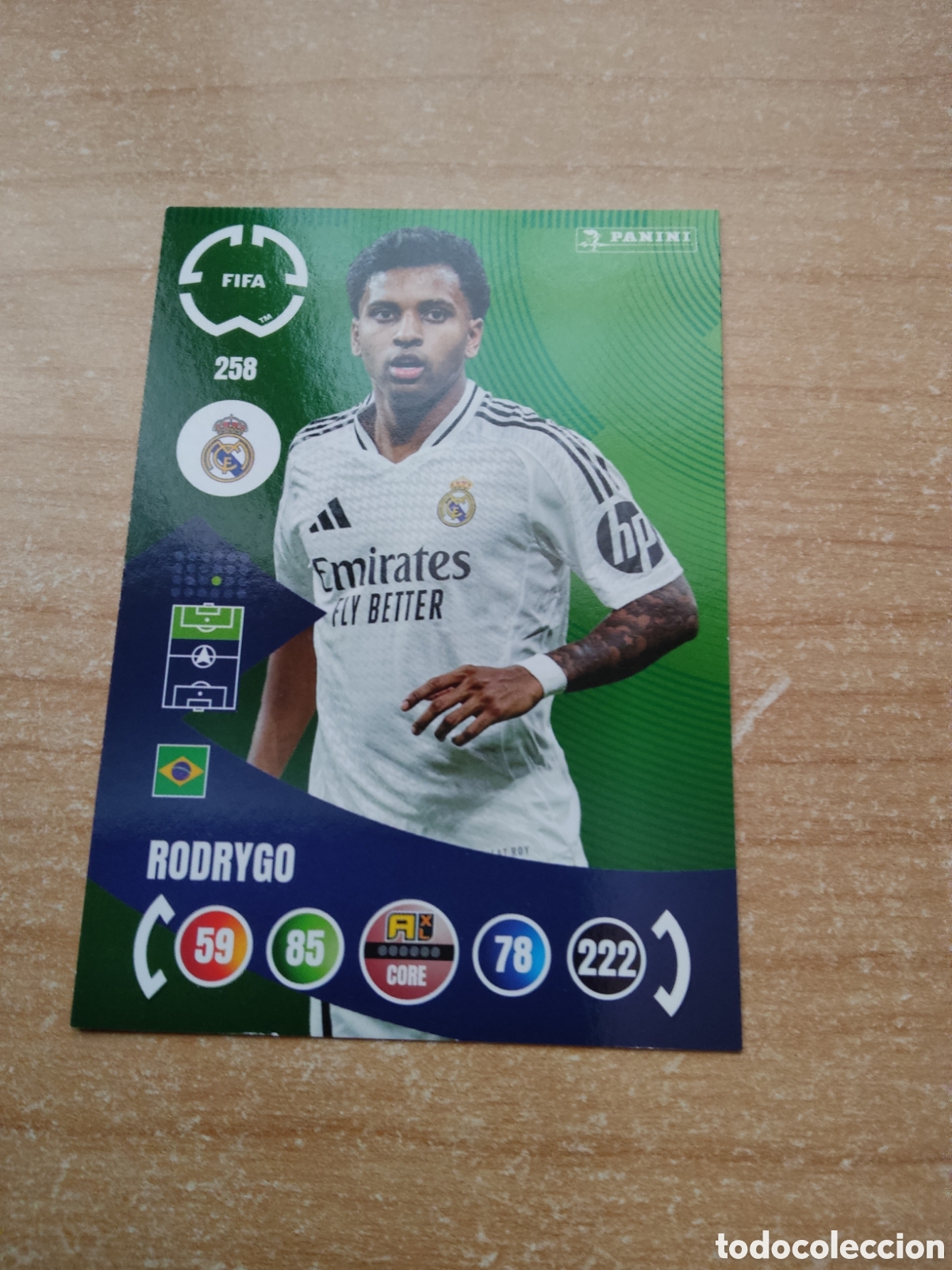 Cromos de f&uacute;tbol: 258 RODRYGO REAL MADRID MUNDIAL DE CLUBES ADRENALYN 2025