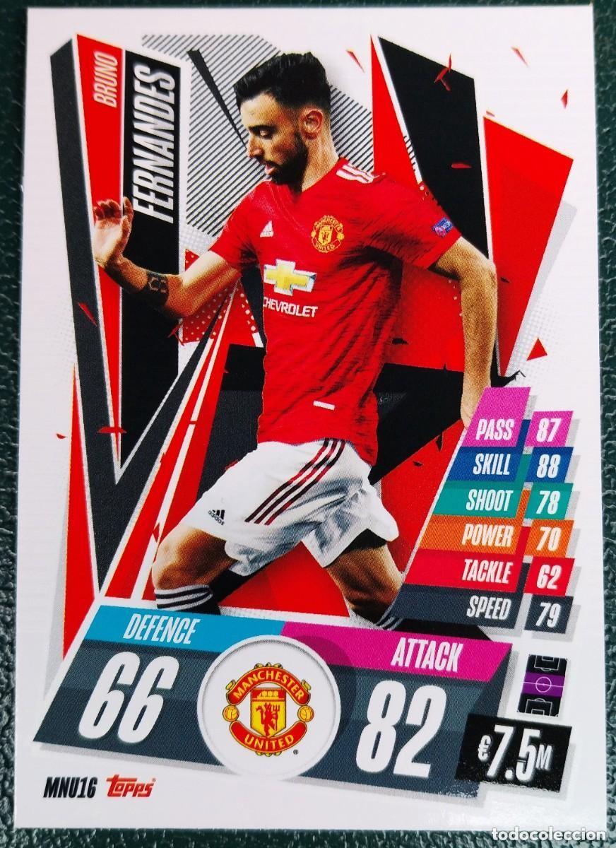 Cromos de f&uacute;tbol: MNU16 FERNANDES MANCHESTER UNITED CHAMPIONS LEAGUE 20 21 FICHAS ALBUM TOPPS MATCH ATTAX 2020 2021