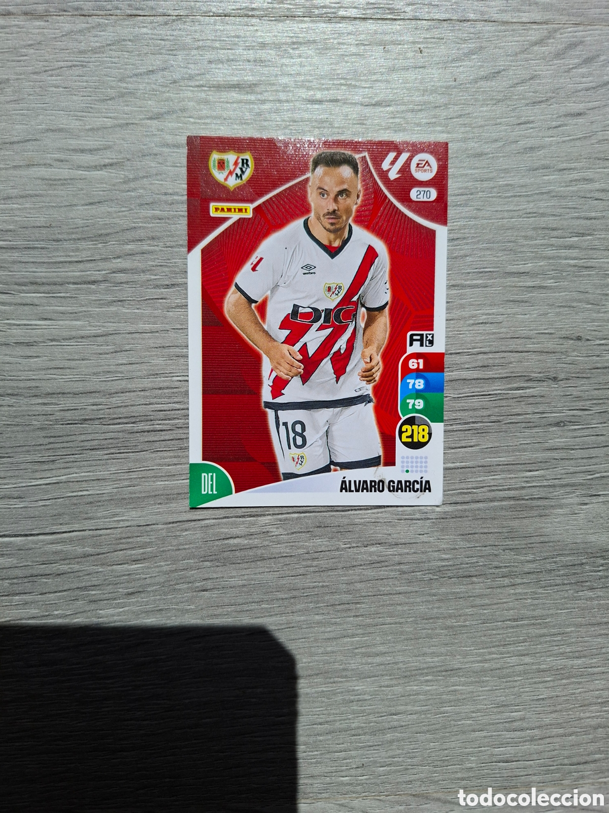Figurine di Calcio: Cromo &Aacute;lvaro Garc&iacute;a. Rayo Vallecano