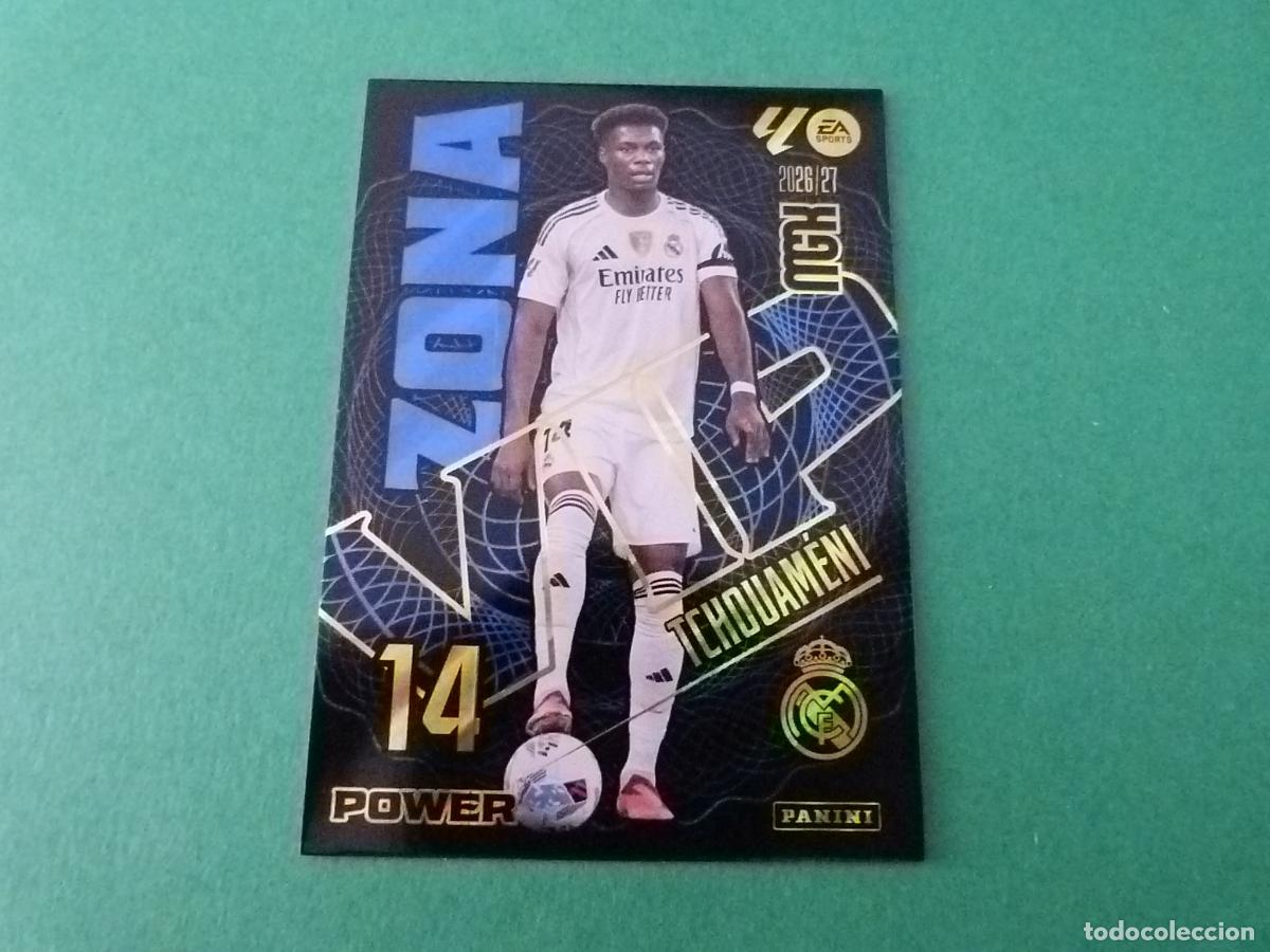 Cromos de f&uacute;tbol: TRADING CARD FUTBOL TCHOUAMENI REAL MADRID C.F. N&ordm; 405 P LIGA MEGACRACKS 2026-2027/26-27 PANINI
