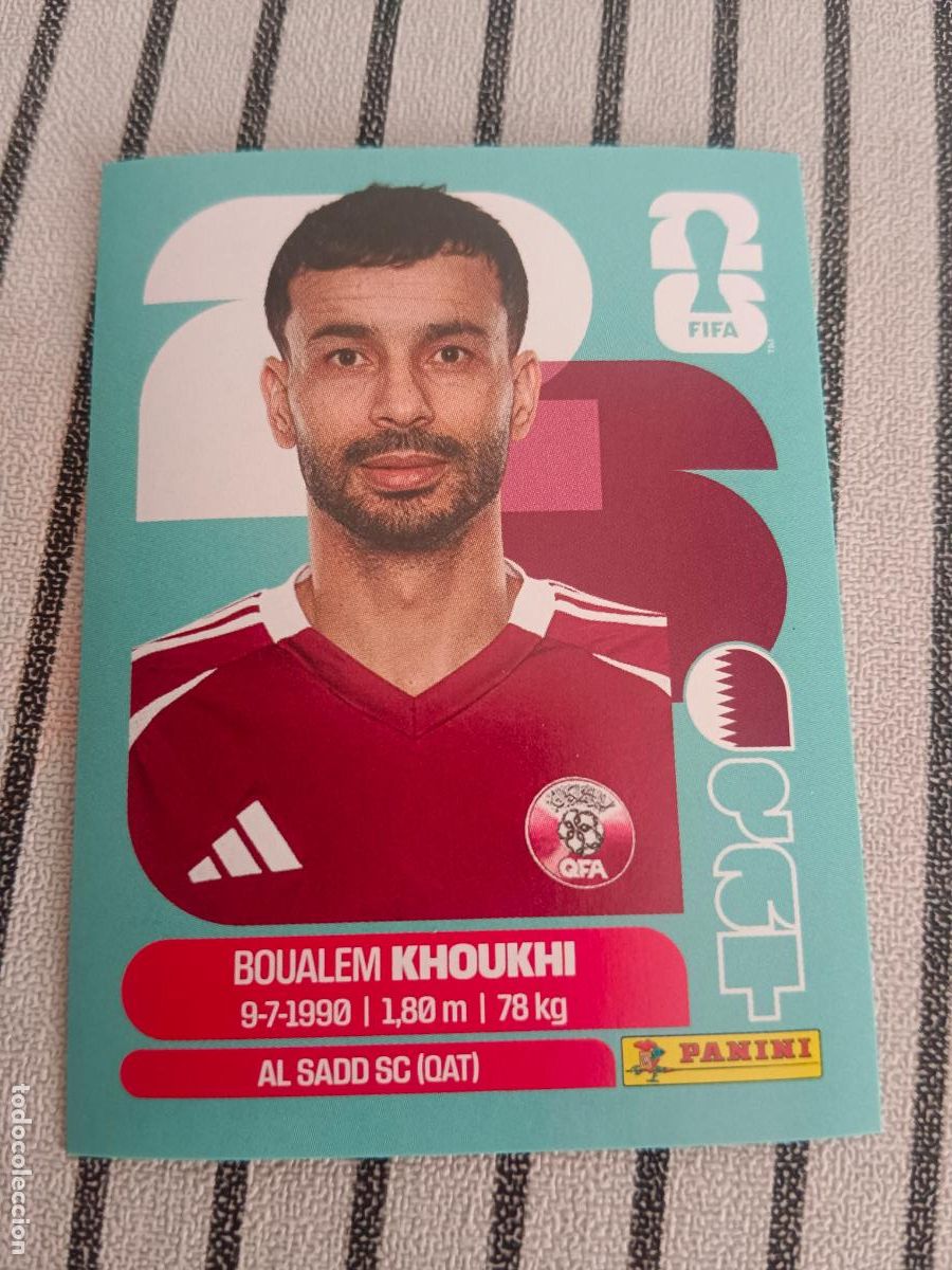 Cromos de f&uacute;tbol: MUNDIAL 2026 ESTADOS UNIDOS USA MEXICO MEJICO CANADA QAT 6 QAT6 BOUALEM KHOUKHI QATAR FIFA