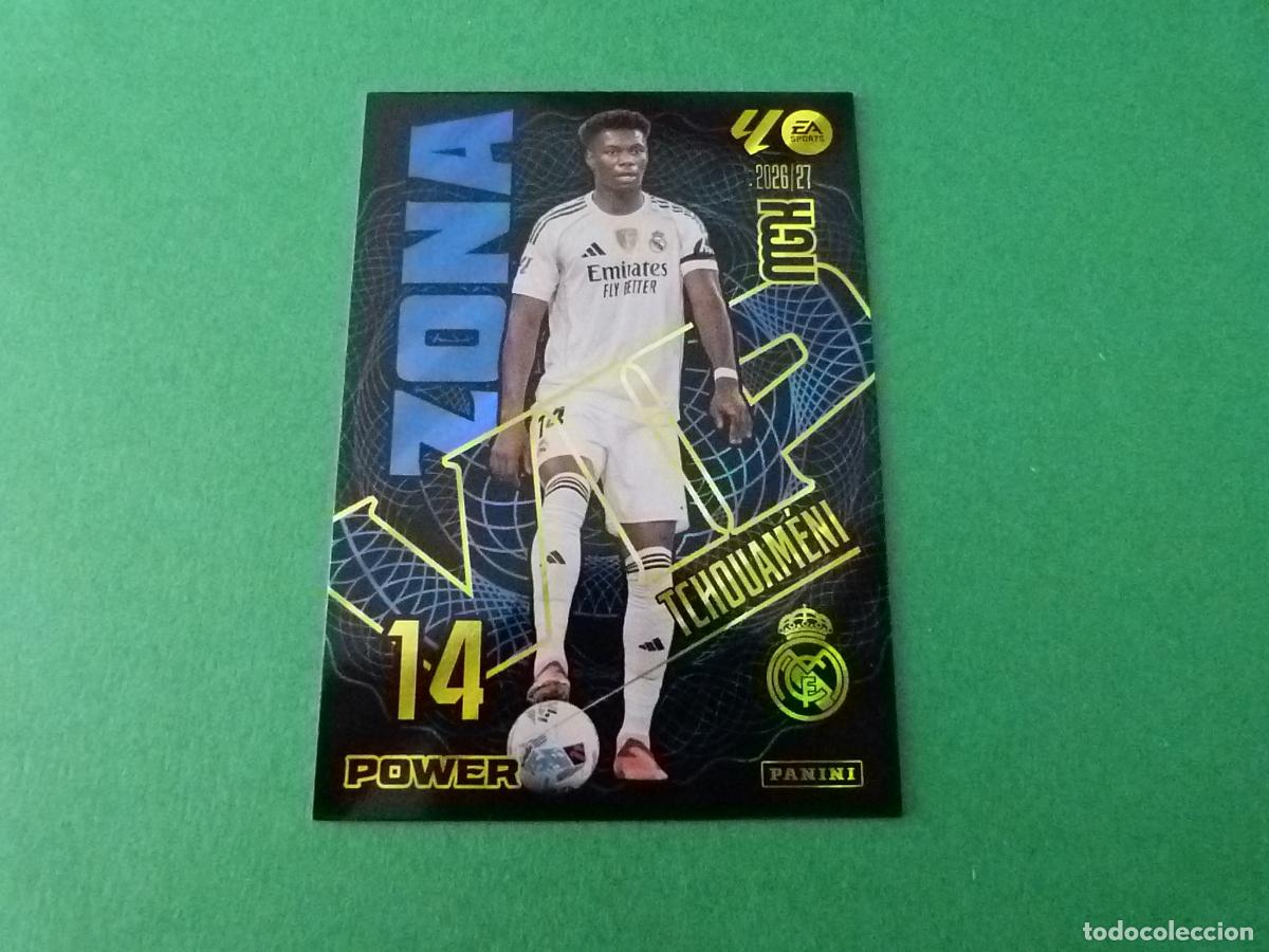 Cromos de f&uacute;tbol: TRADING CARD FUTBOL TCHOUAMENI REAL MADRID C.F. N&ordm; 405 P LIGA MEGACRACKS 2026-2027/26-27 PANINI