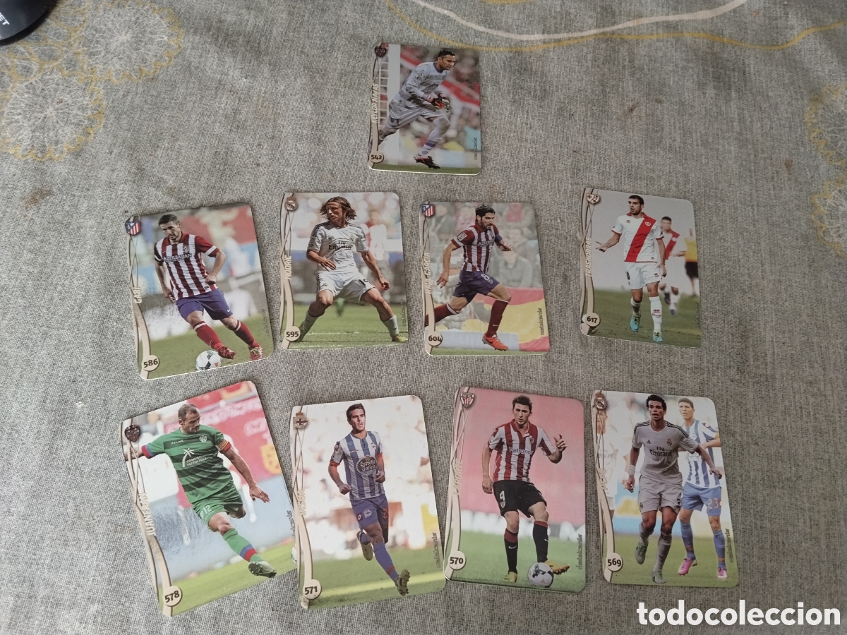 Cartes &agrave; collectionner de Football: MUNDICROMO QUIZ GAME LIGA 2015 - 9 METALCARDS BRILLO LISO ( KEYLOR, MODRIC, LAPORTE.. )