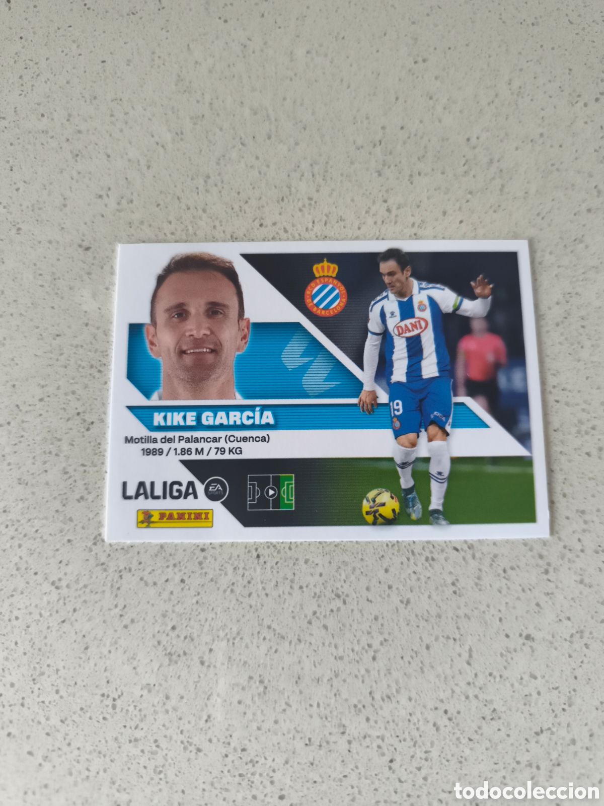 Cromos de f&uacute;tbol: CROMO N&Uacute;MERO 19 KIKE GARCIA ESPANYOL. LIGA ESTE 26/27. PANINI.