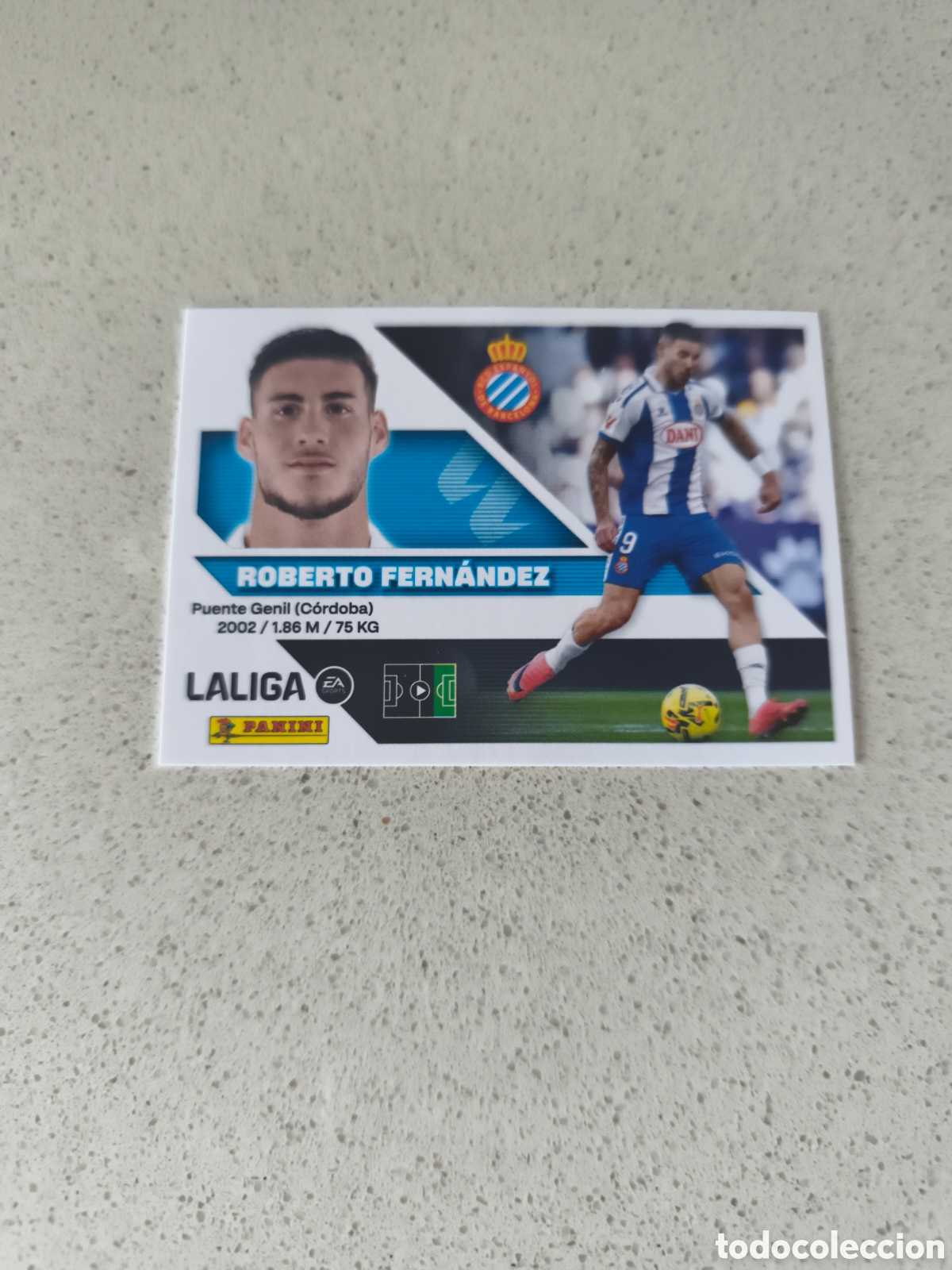 Cromos de f&uacute;tbol: CROMO N&Uacute;MERO 20 ROBERTO FERNANDEZ ESPANYOL. LIGA ESTE 26/27. PANINI.