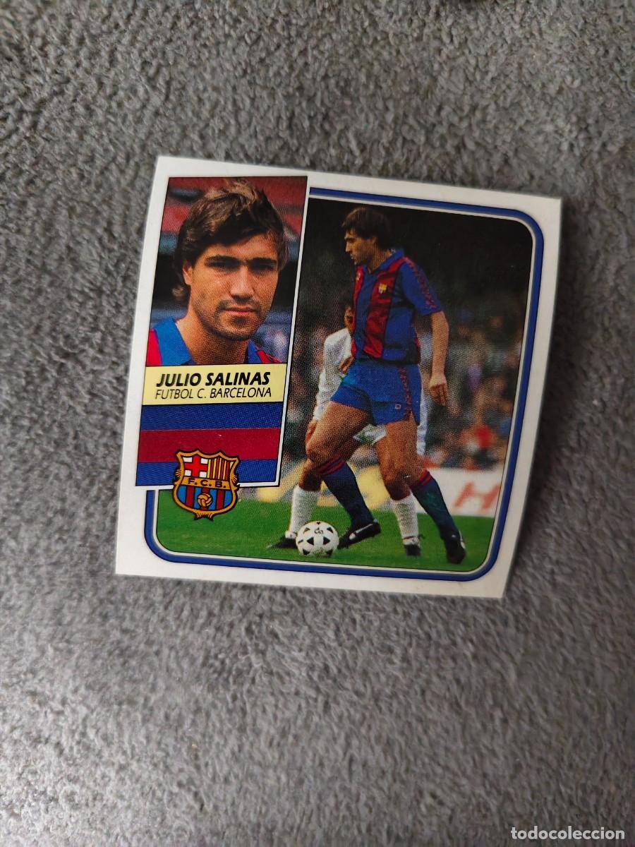 Cromos de f&uacute;tbol: EDICIONES ESTE 89 90 JULIO SALINAS FC BARCELONA 1989 1990 DESPEGADO RECUPERADO ALBUM AAQ