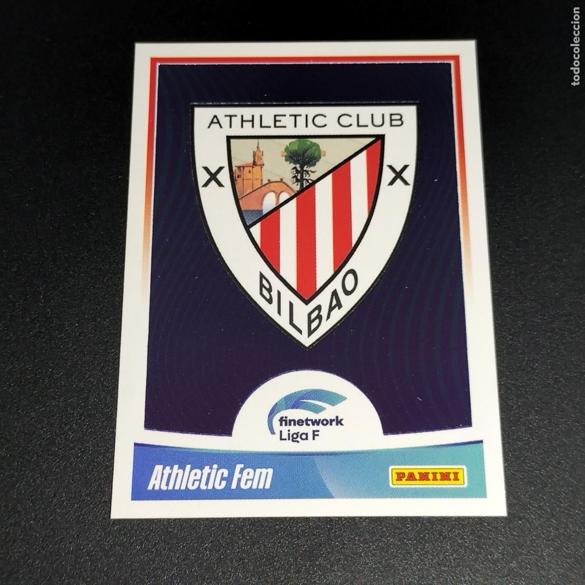 Cromos de f&uacute;tbol: N&ordm; 8 ESCUDO LOGO ATHLETIC BILBAO CROMOS FINETWORK LIGA F FEMENINA PANINI 2022 2023 22 23