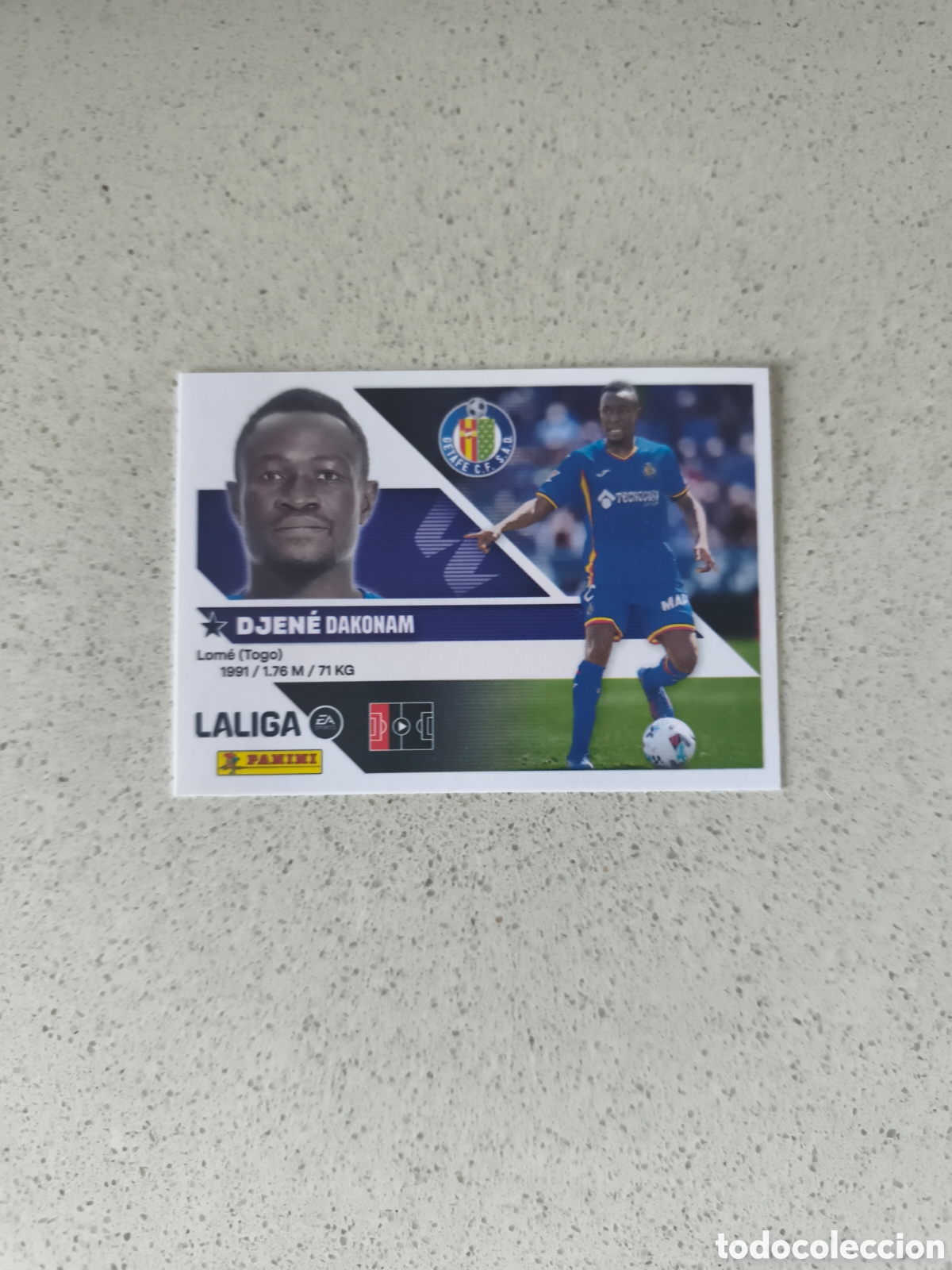 Cromos de f&uacute;tbol: CROMO N&Uacute;MERO 6 DJENE GETAFE. LIGA ESTE 26/27. PANINI.
