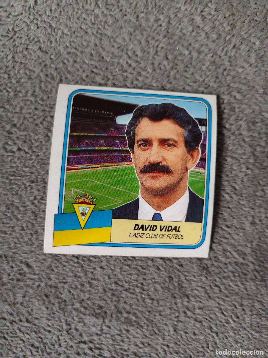 Cromos de f&uacute;tbol: EDICIONES ESTE 89 90 DAVID VIDAL ENTRENADOR CADIZ C.F. 1989 1990 DESPEGADO RECUPERADO ALBUM AAQ