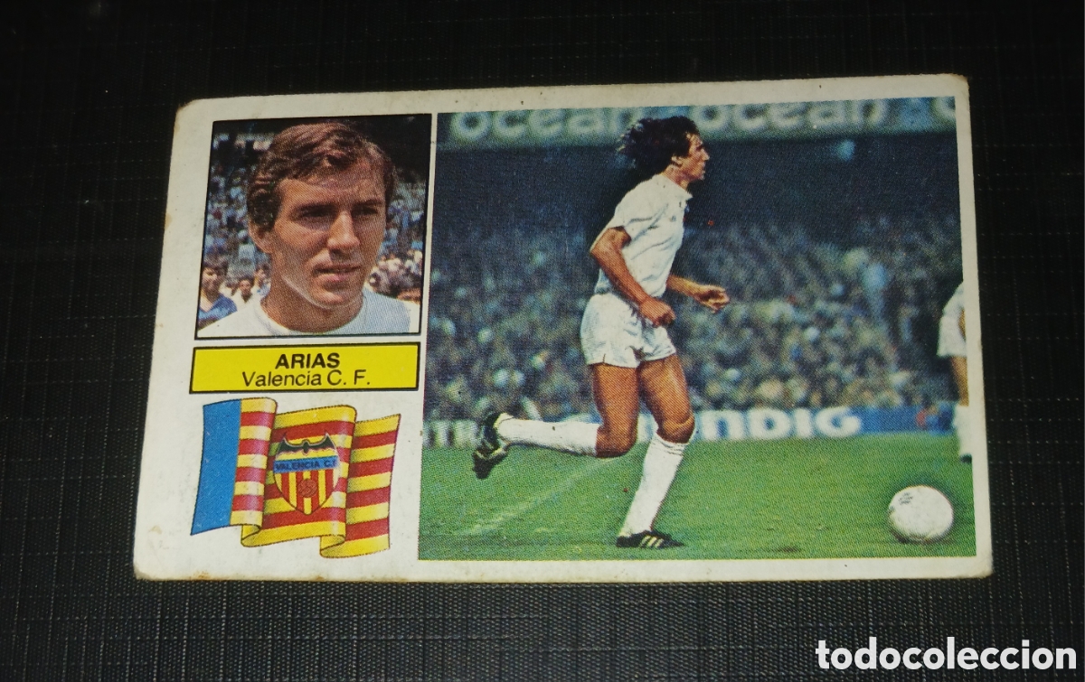 Cromos de f&uacute;tbol: Cromo Arias Valencia C. F. Baja Ed. Este Liga 1982 1983 82-83 Sin pegar, nunca pegado