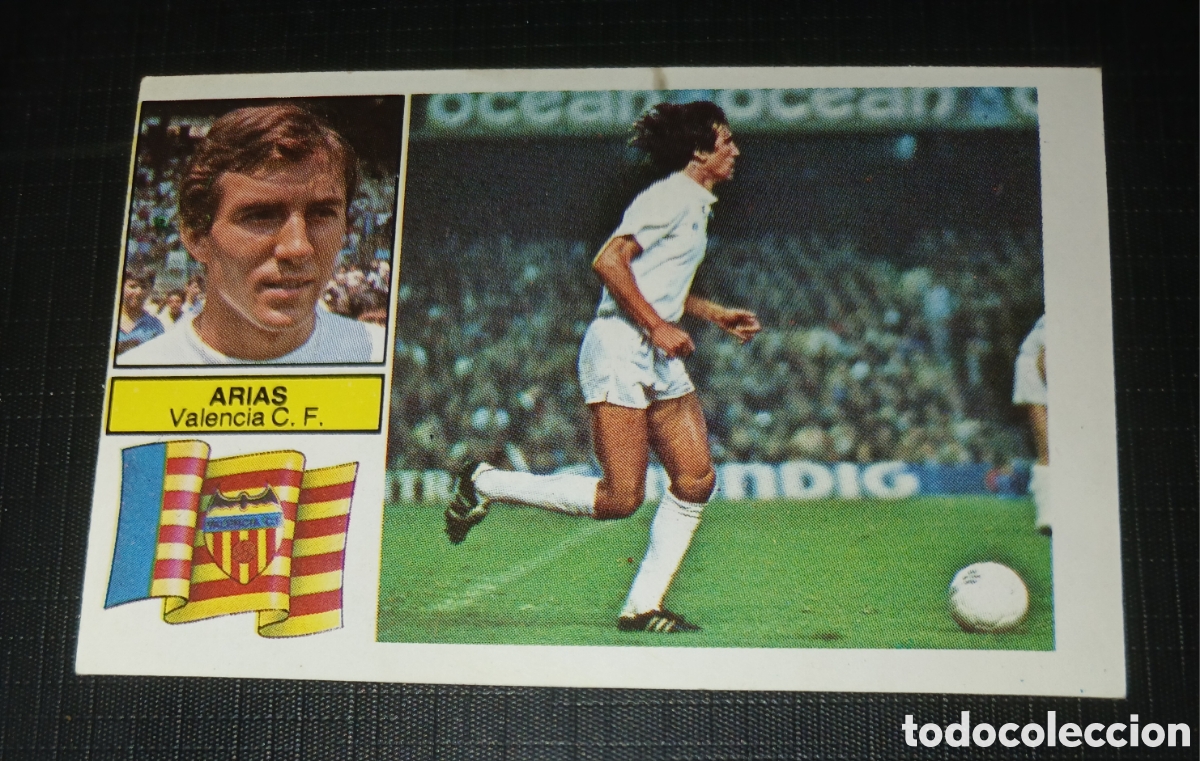 Fu&szlig;ball-Sticker: Cromo Arias Valencia C. F. Baja Ed. Este Liga 1982 1983 82-83 Sin pegar, nunca pegado