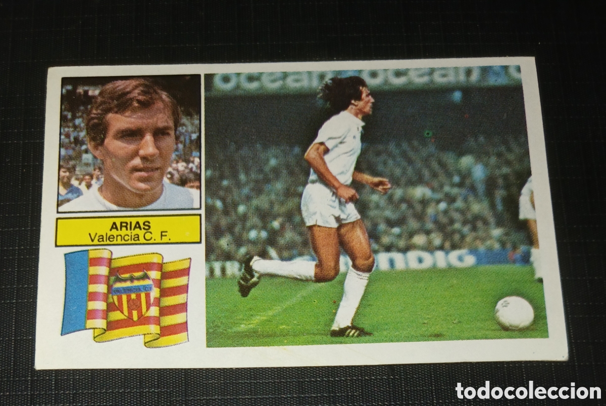 Fu&szlig;ball-Sticker: Cromo Arias Valencia C. F. Baja Ed. Este Liga 1982 1983 82-83 Sin pegar, nunca pegado