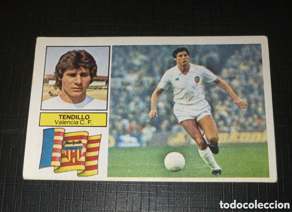 Fu&szlig;ball-Sticker: Cromo Tendillo Valencia C. F. Baja Ed. Este Liga 1982 1983 82-83 Sin pegar, nunca pegado